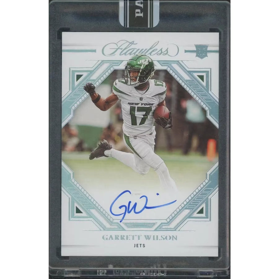 Garrett Wilson Signed 2022 Panini Flawless Rookie Card | Black Box 1/1 (Ships Sealed Only)