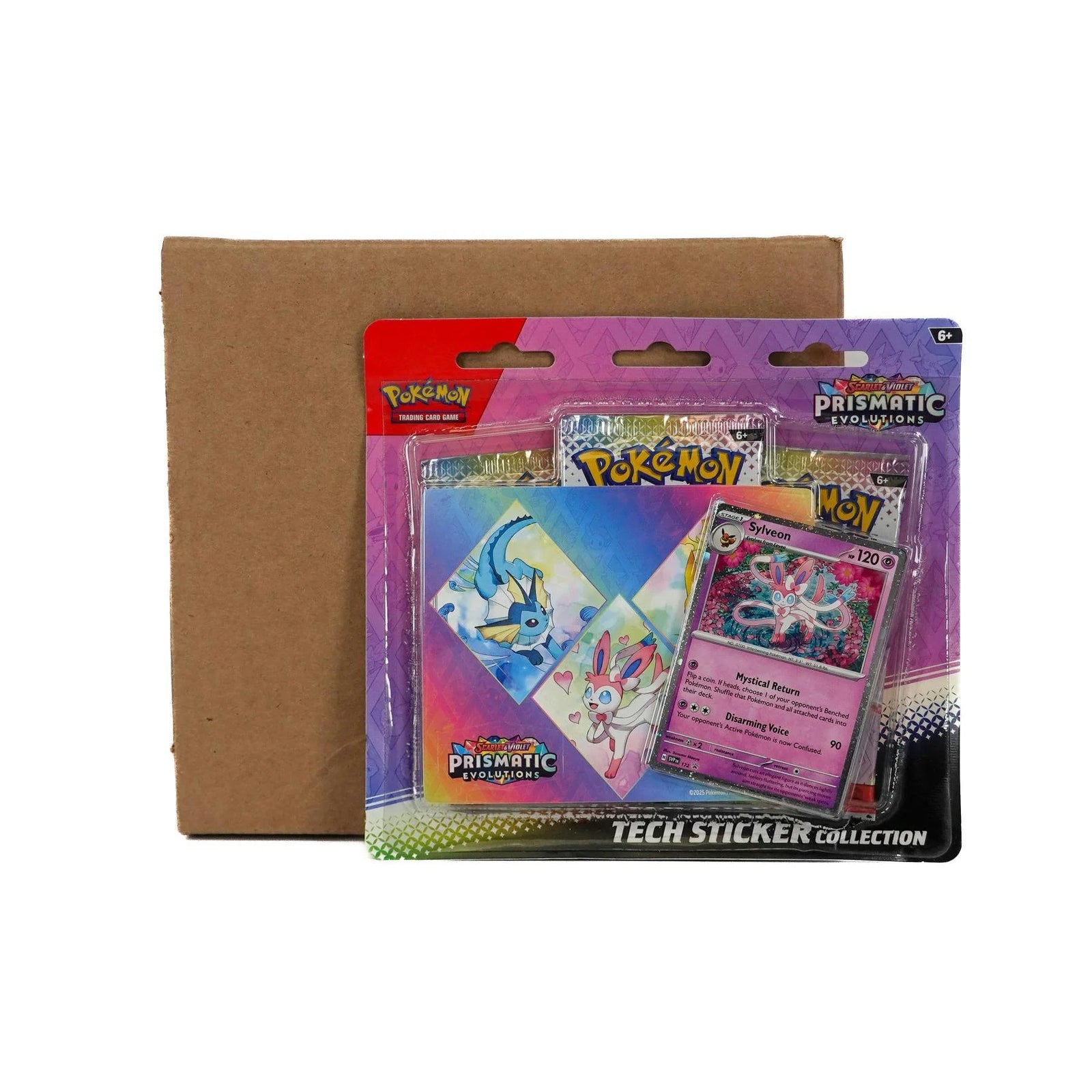 DRAFT - Pokemon Scarlet & Violet Prismatic Evolutions Tech Sticker 12-Blister Case