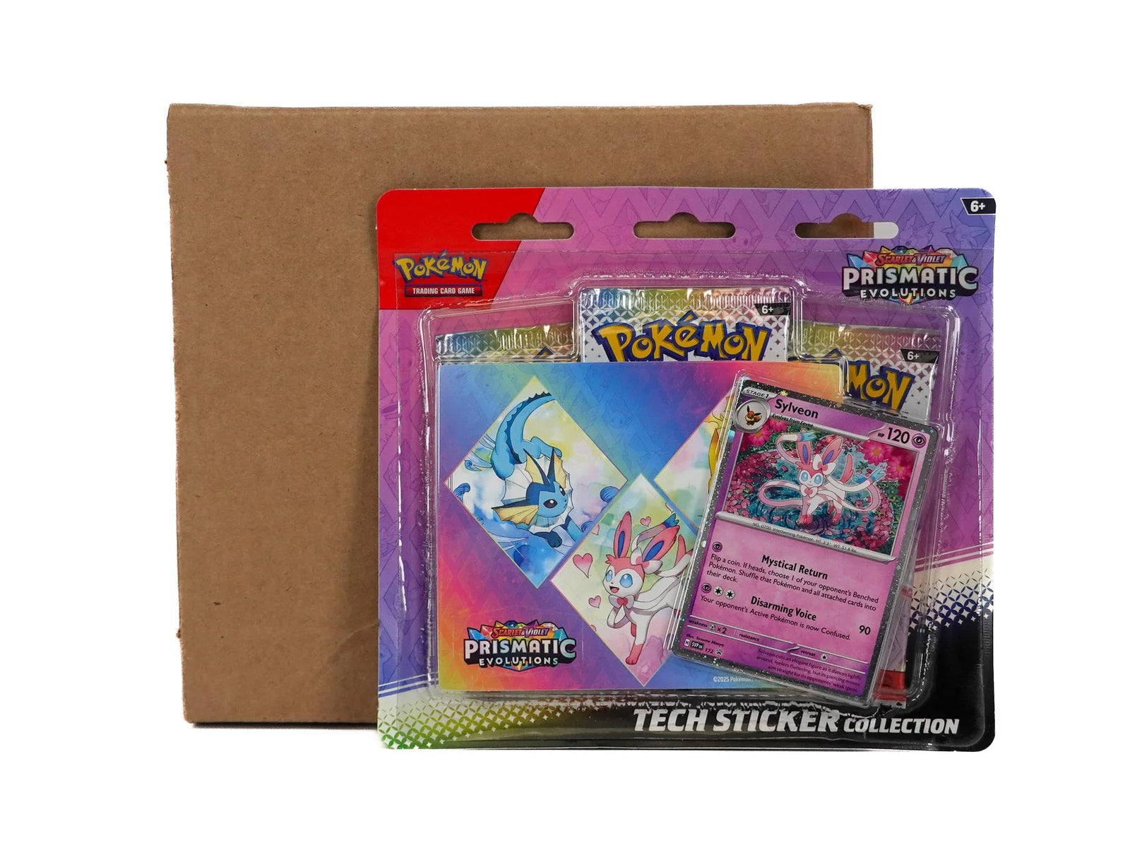 DRAFT - Pokemon Scarlet & Violet Prismatic Evolutions Tech Sticker 12-Blister Case