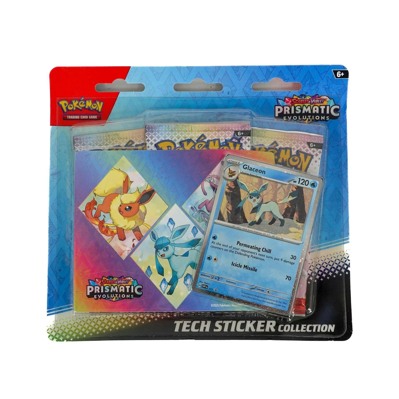 DRAFT - Pokemon Scarlet & Violet Prismatic Evolutions Tech Sticker 12-Blister Case