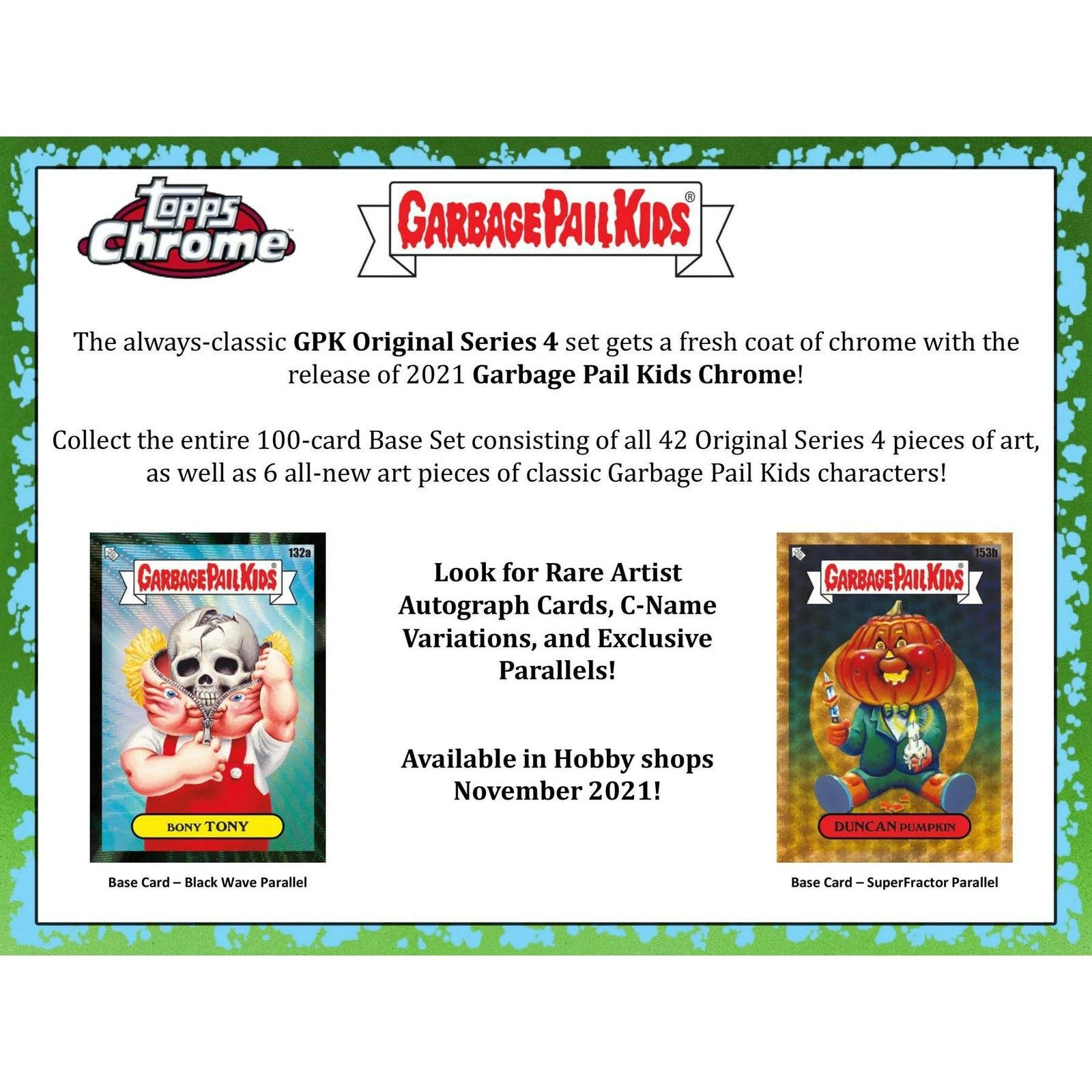 DRAFT - 2021 Topps Garbage Pail Kids Chrome Series 4 Hobby Box