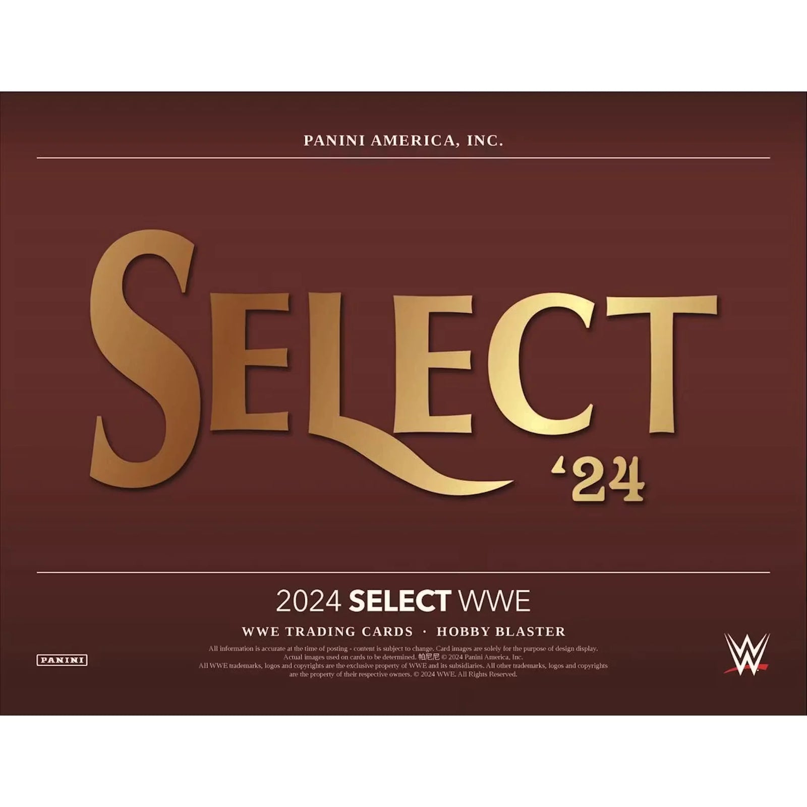 2024 Panini Select WWE Wrestling Blaster Hobby 20-Box Case (Ships Sealed Only) - D