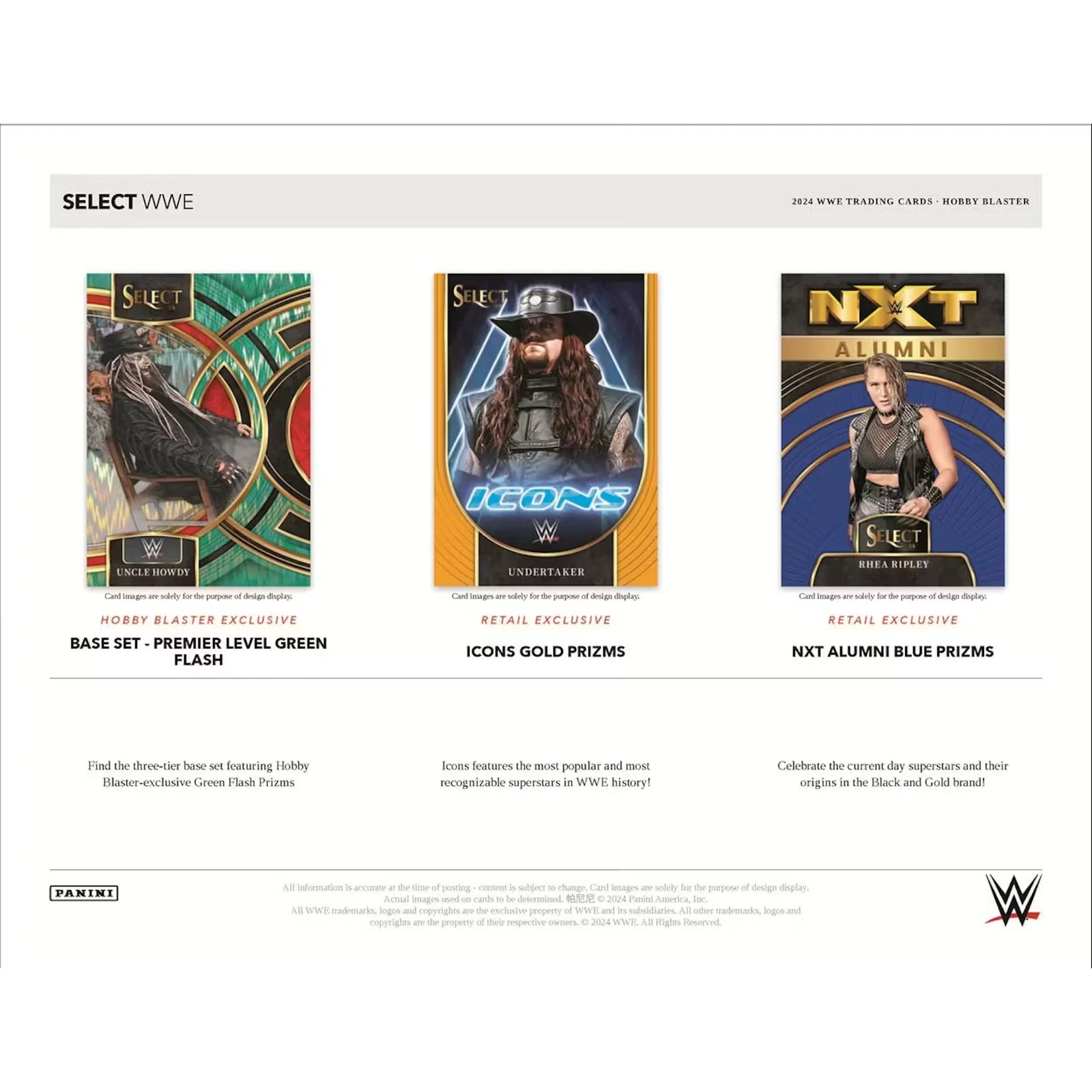 2024 Panini Select WWE Wrestling Hobby Blaster Box (Ships Sealed Only)