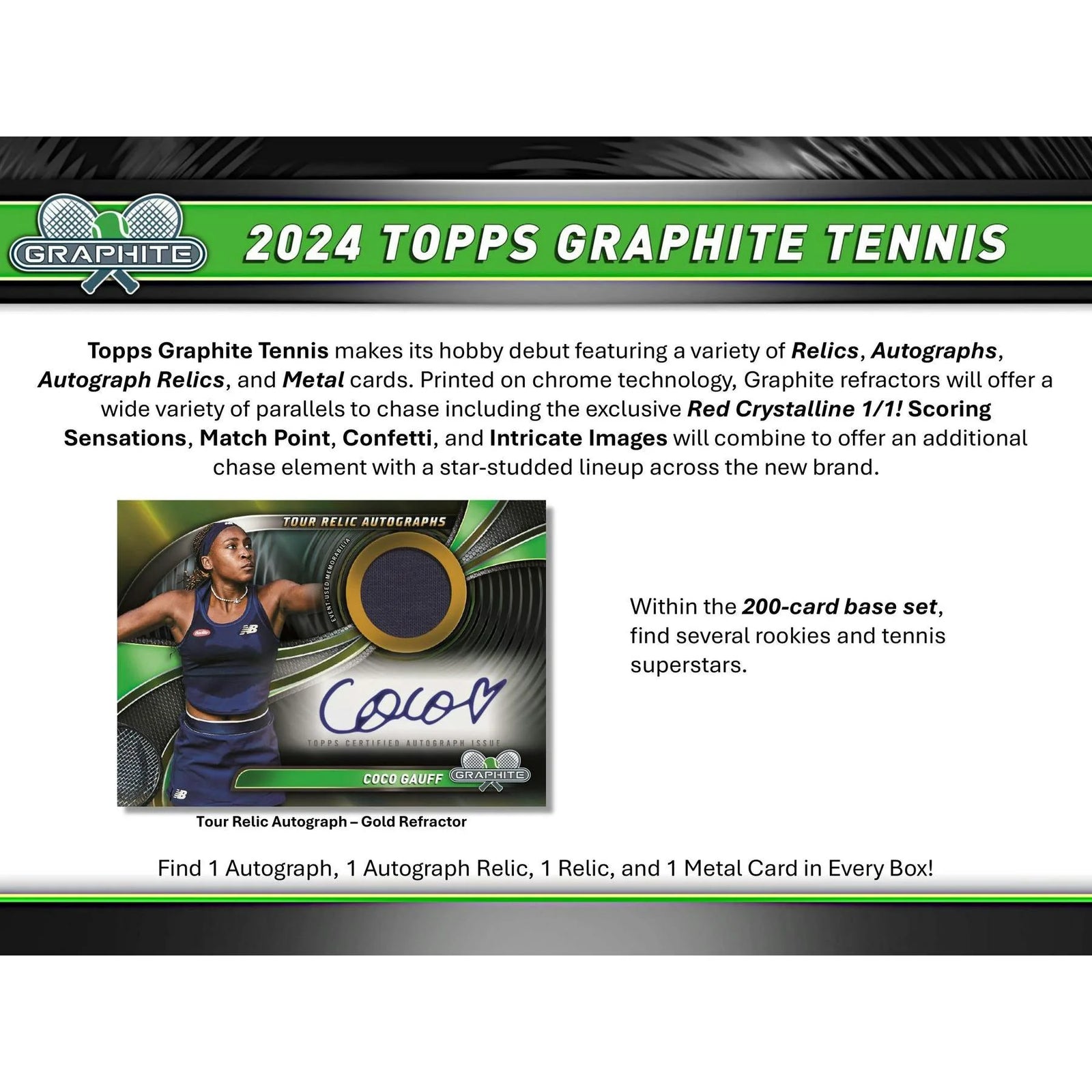 DRAFT - 2024 Topps Graphite Tennis Hobby Box