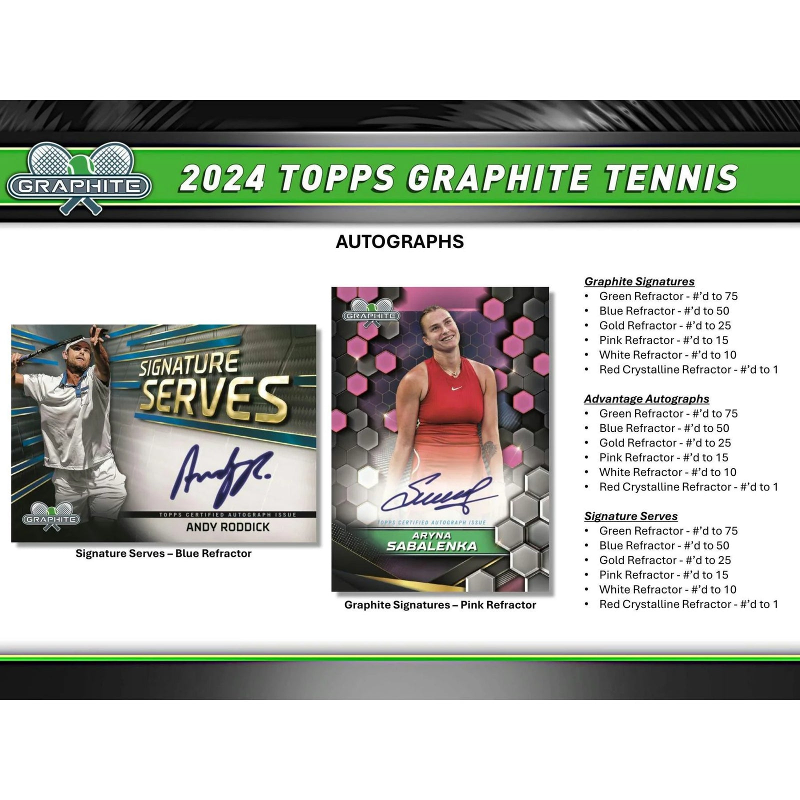 DRAFT - 2024 Topps Graphite Tennis Hobby Box