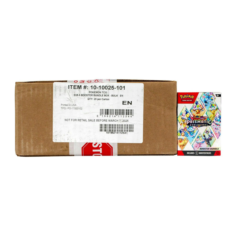 DRAFT - Pokemon Scarlet & Violet Prismatic Evolutions 25-Bundle Case | Sealed