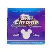 2024 Topps Disney Chrome Sapphire Hobby Box (Ships Sealed Only)