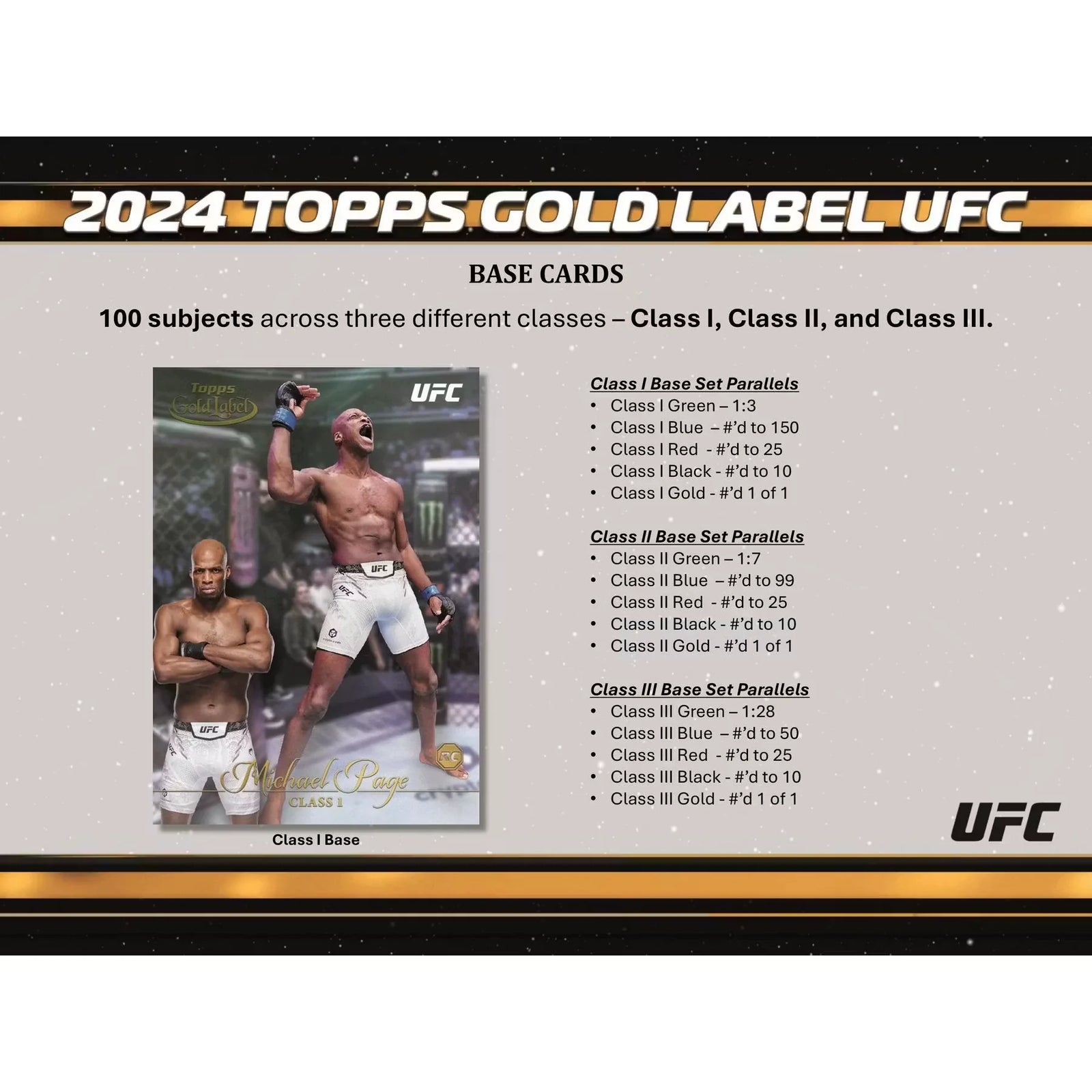 DRAFT - 2024 Topps Gold Label UFC Hobby Box