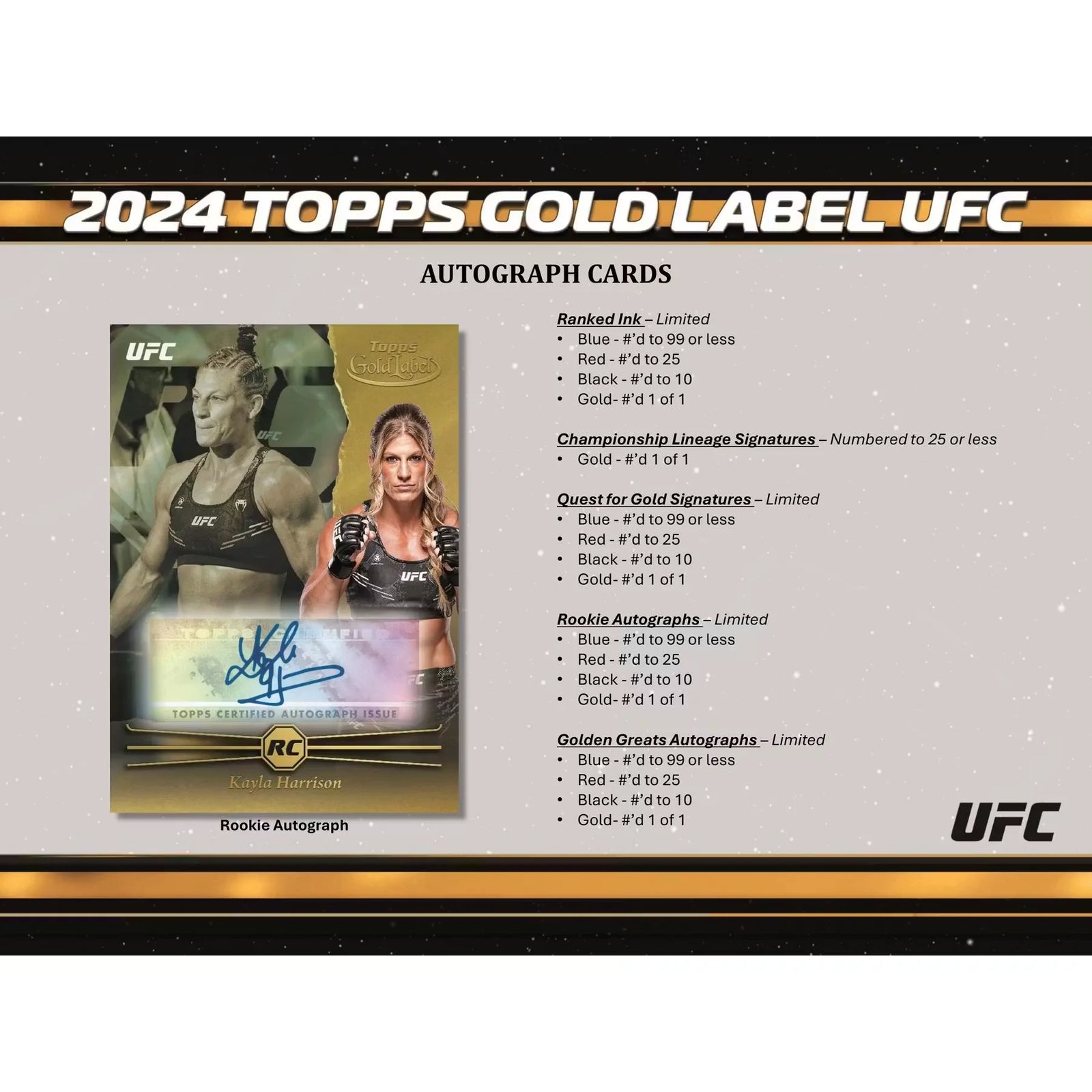 DRAFT - 2024 Topps Gold Label UFC Hobby Box