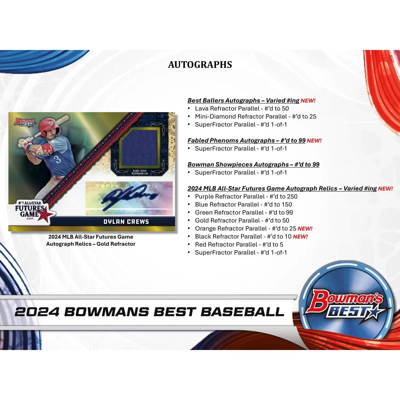 2024 Bowman's Best Baseball Hobby 8-Box Case | Chrome Autographs (Ships Sealed Only)