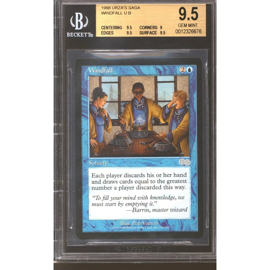Windfall Urza's Saga BGS 9.5 Gem Mint | Magic the Gathering