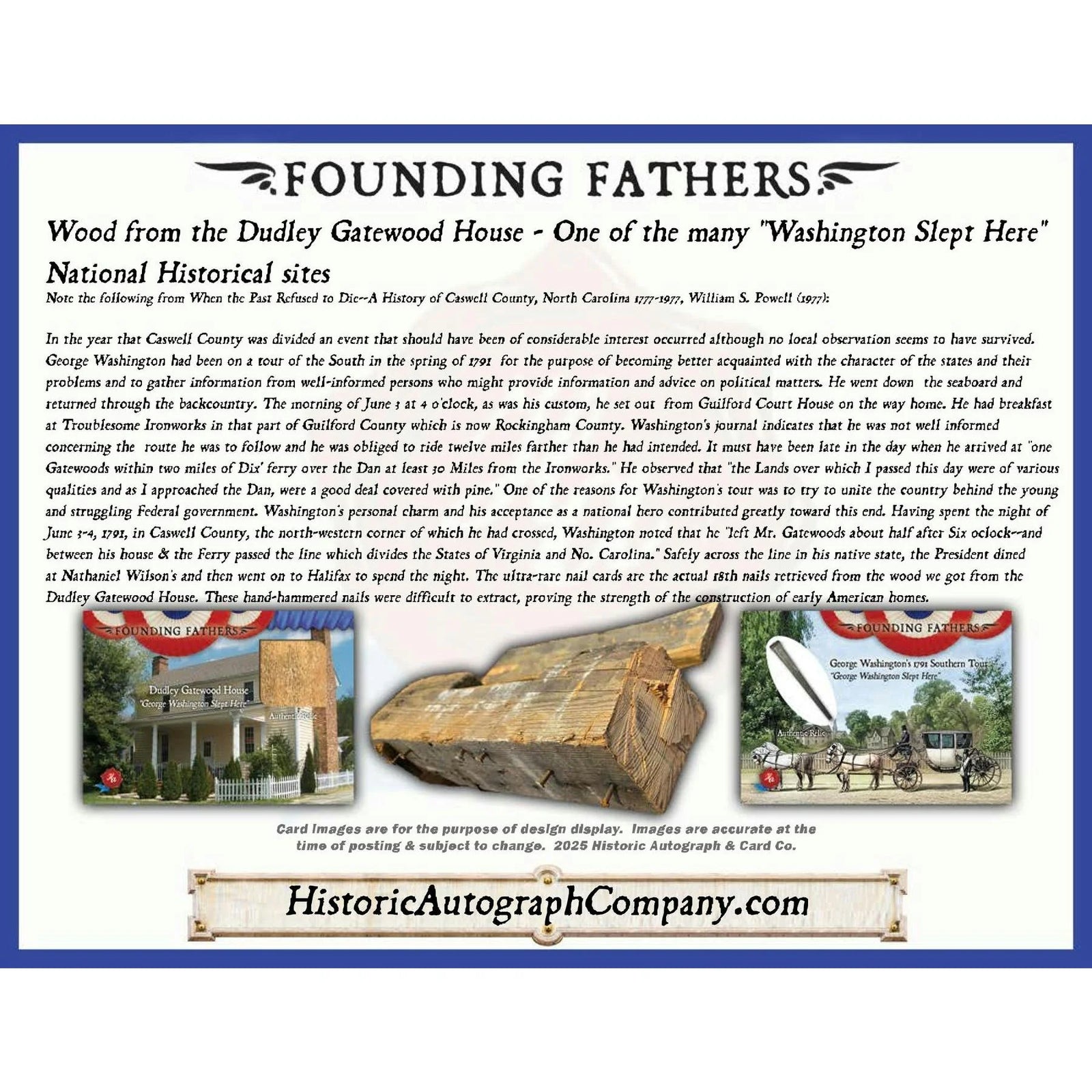 DRAFT - 2025 Historic Autographs Founding Fathers Trading Cards Hobby Box