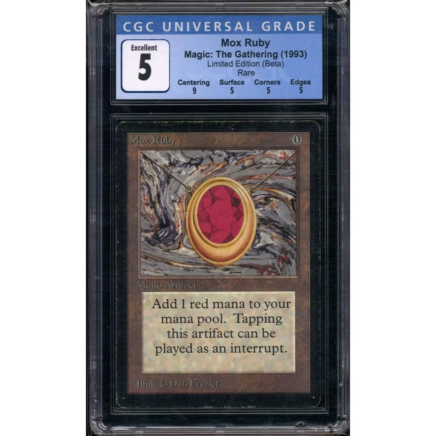 Magic the Gathering Beta Mox Ruby | CGC 5 Graded