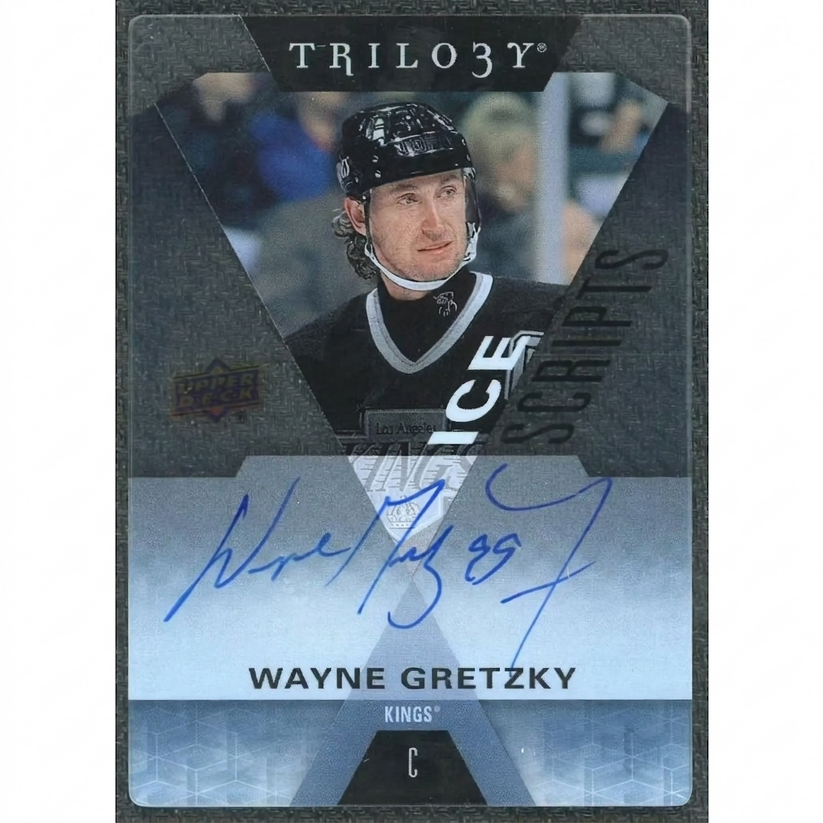 Wayne Gretzky Signed 2016-17 Upper Deck Trilogy Card | Scripts Auto