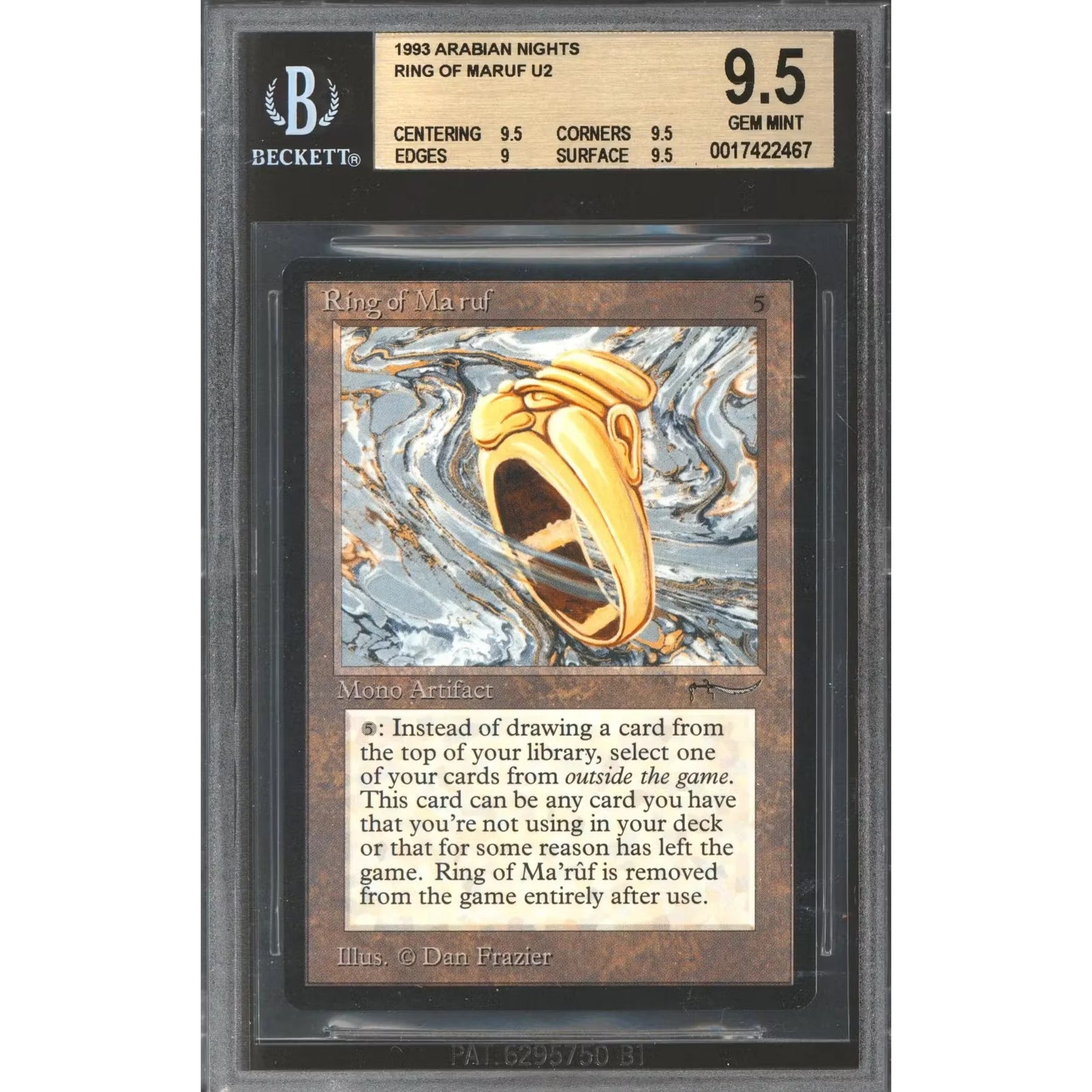 Magic the Gathering Arabian Nights Ring of Maruf | BGS 9.5 Gem Mint