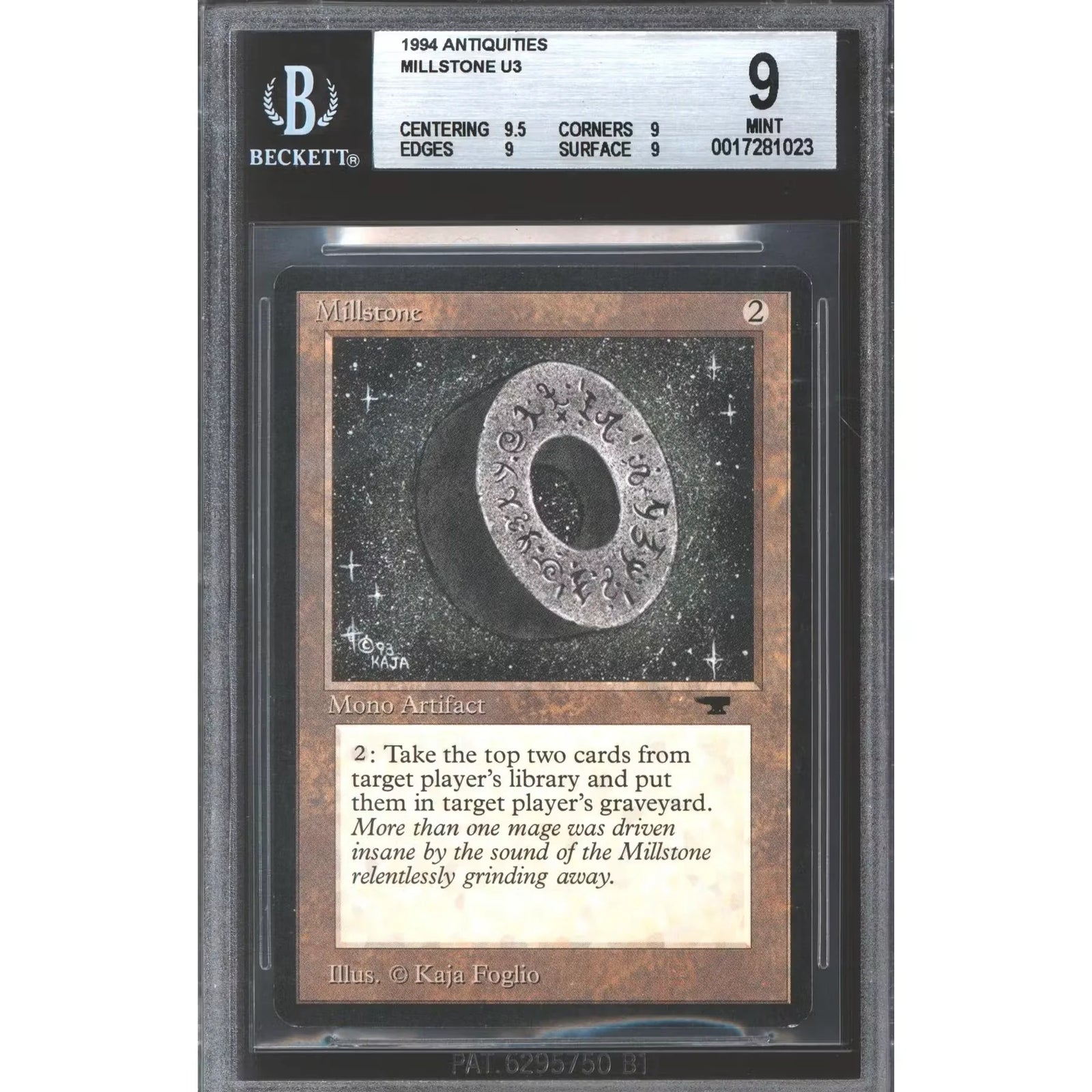 Magic the Gathering Antiquities Millstone | BGS 9 Graded