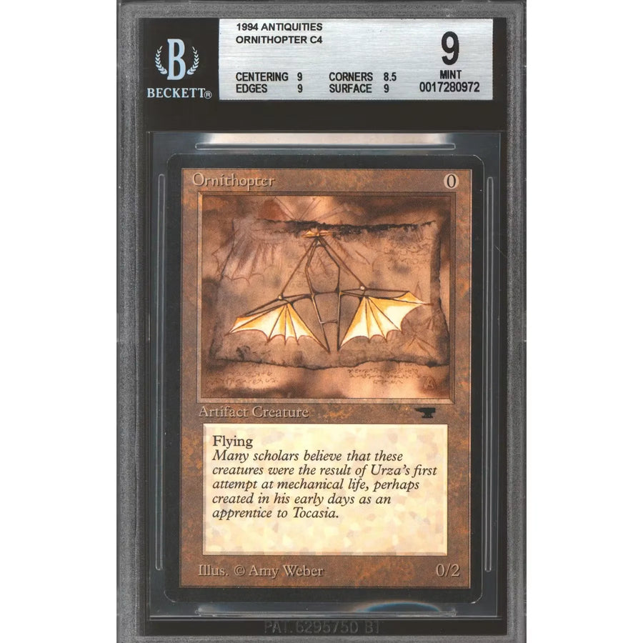 Magic the Gathering Antiquities Ornithopter BGS 9 (9, 8.5, 9, 9) NEAR MINT NM - D2