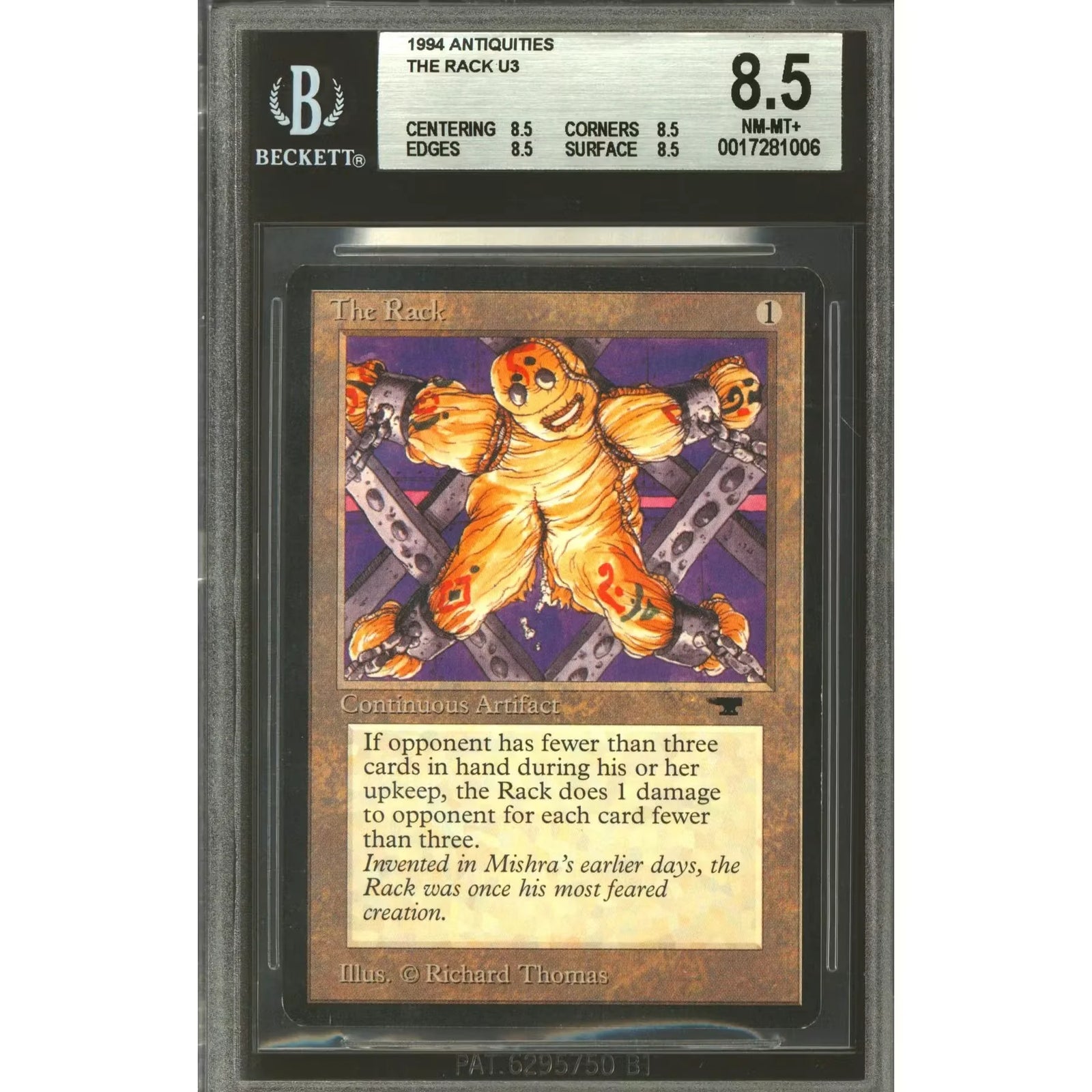 The Rack Antiquities Magic Card | BGS 8.5 Near Mint
