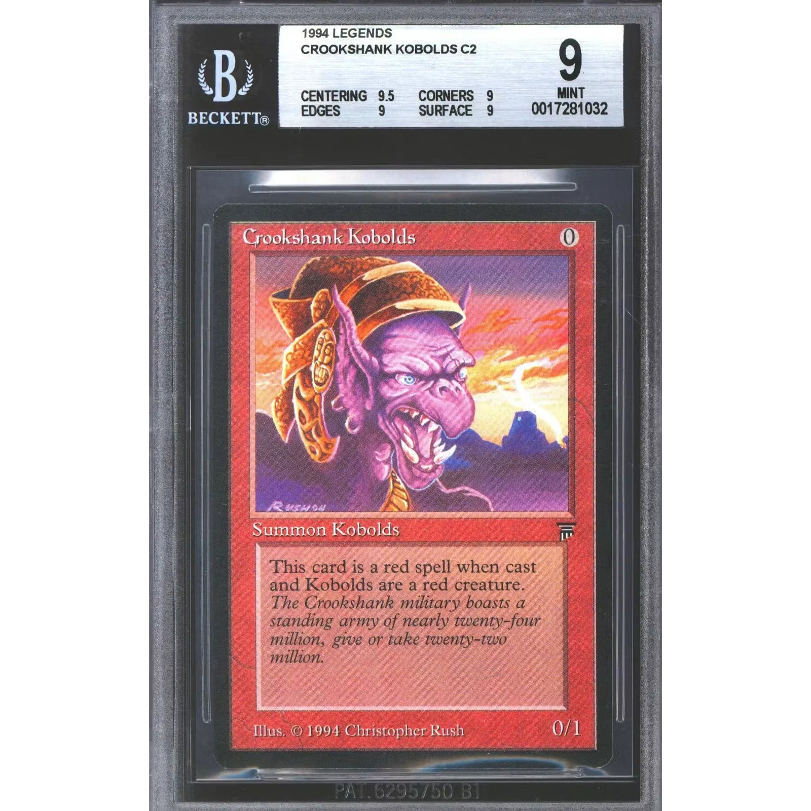 Crookshank Kobolds Magic the Gathering Legends | BGS 9 Near Mint