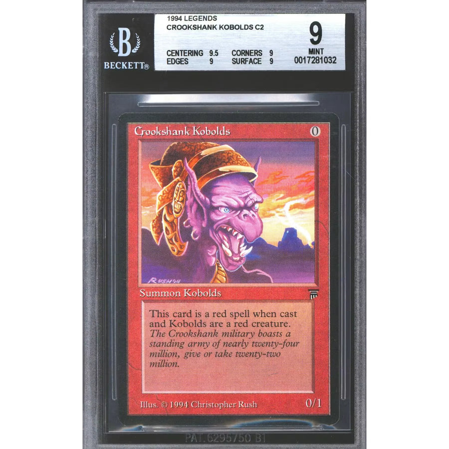 Crookshank Kobolds Magic the Gathering Legends | BGS 9 Near Mint