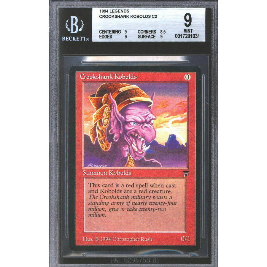 Magic the Gathering Legends Crookshank Kobolds BGS 9 (9, 8.5, 9, 9) NEAR MINT NM - D2