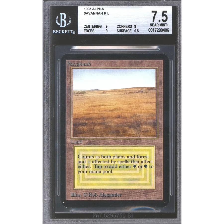 Magic the Gathering Alpha Savannah | BGS 7.5 Graded