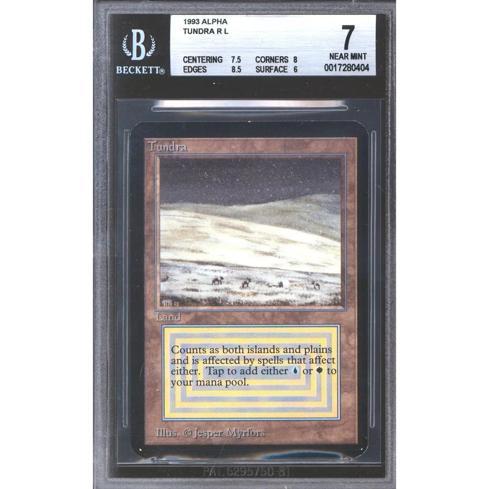Magic the Gathering Alpha Tundra | BGS 7 Graded