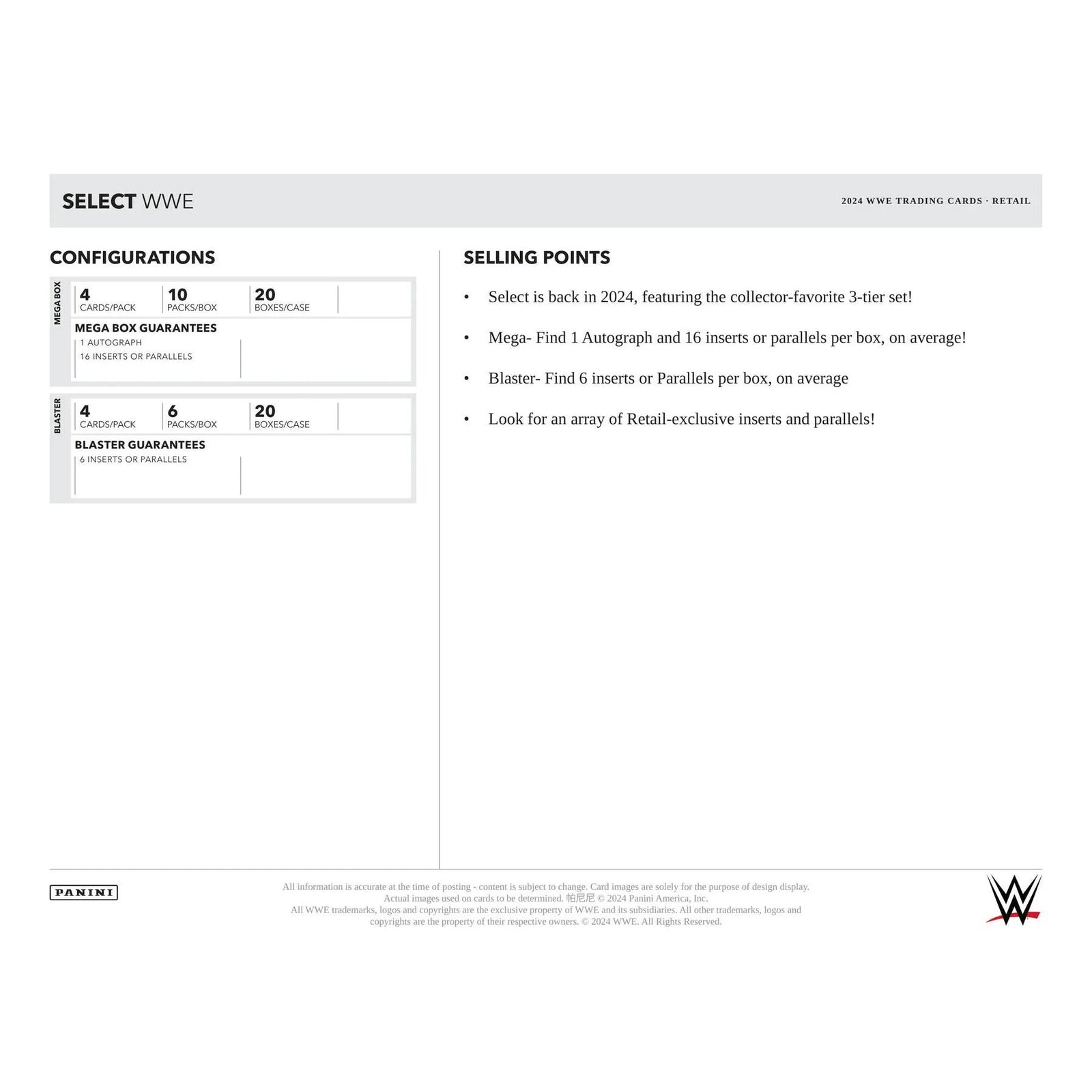 DRAFT - 2024 Panini Select WWE Wrestling Blaster Box | dacardworld:BV2H0HHKY7