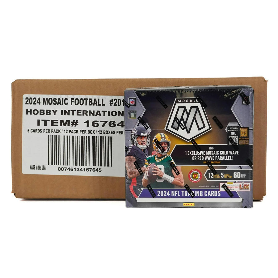 DRAFT - New 2024 Panini Mosaic Football International Hobby 12-Box Case