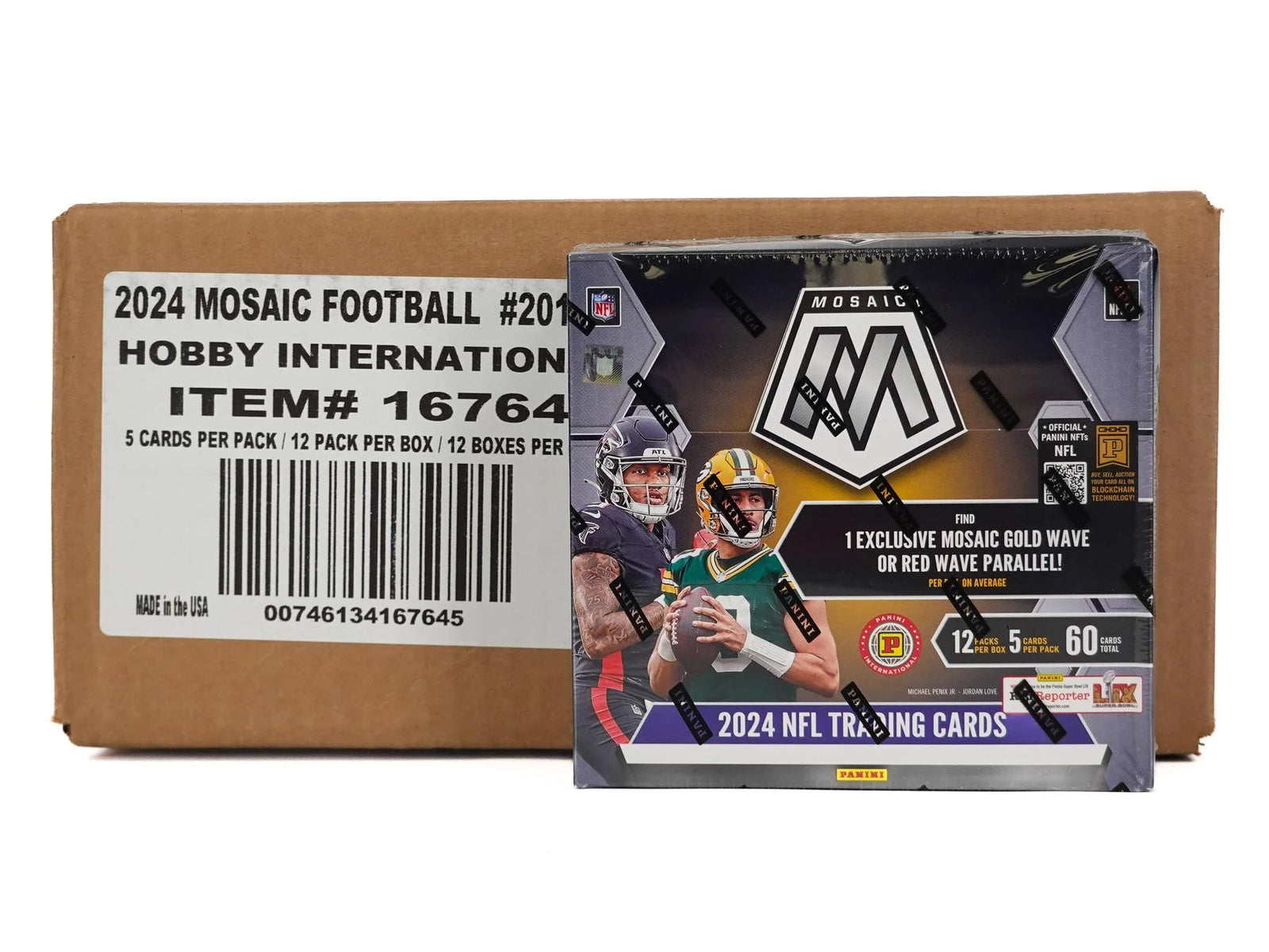 DRAFT - New 2024 Panini Mosaic Football International Hobby 12-Box Case