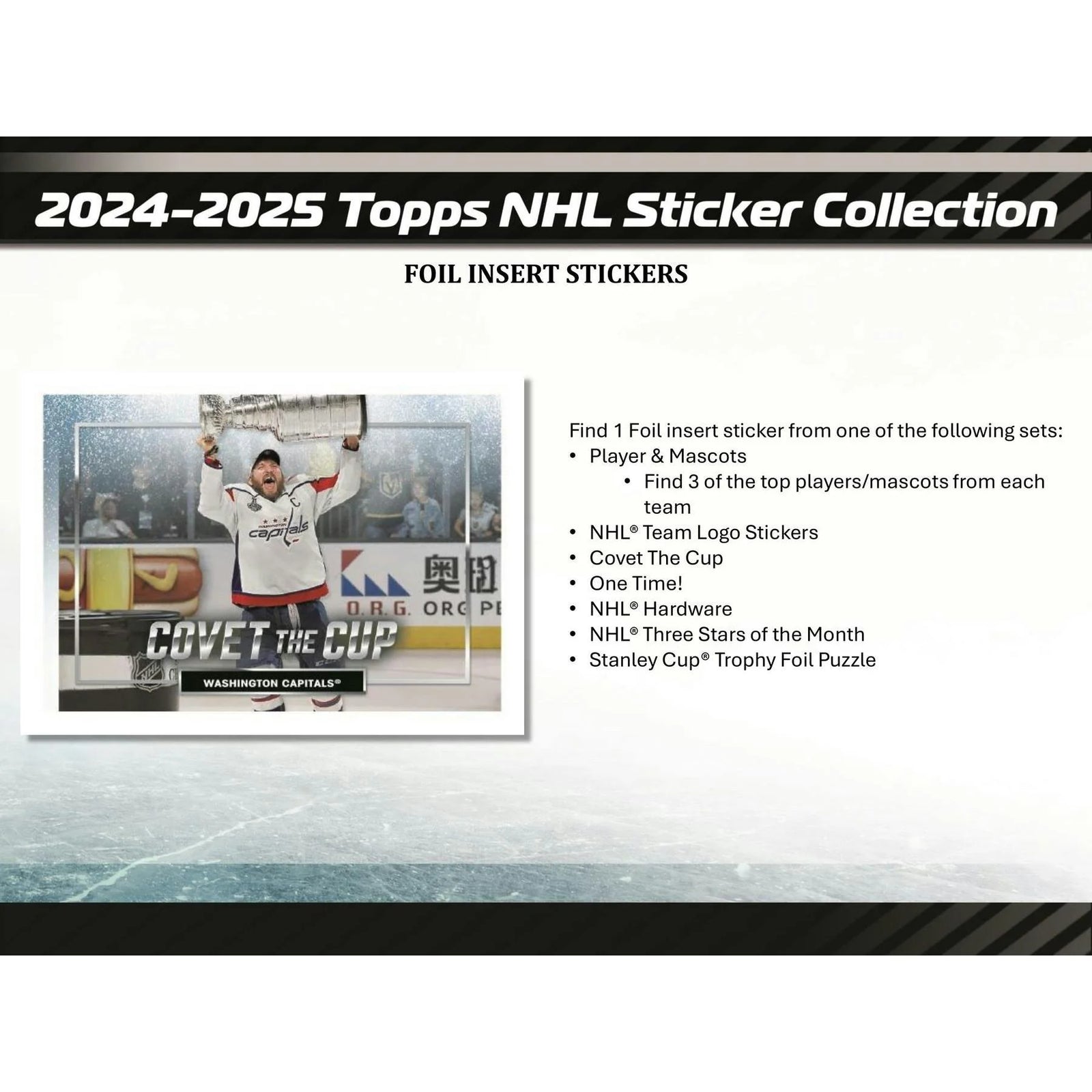 DRAFT - Just In 2024/25 Topps NHL Hockey Sticker Collection 50-Pack Box