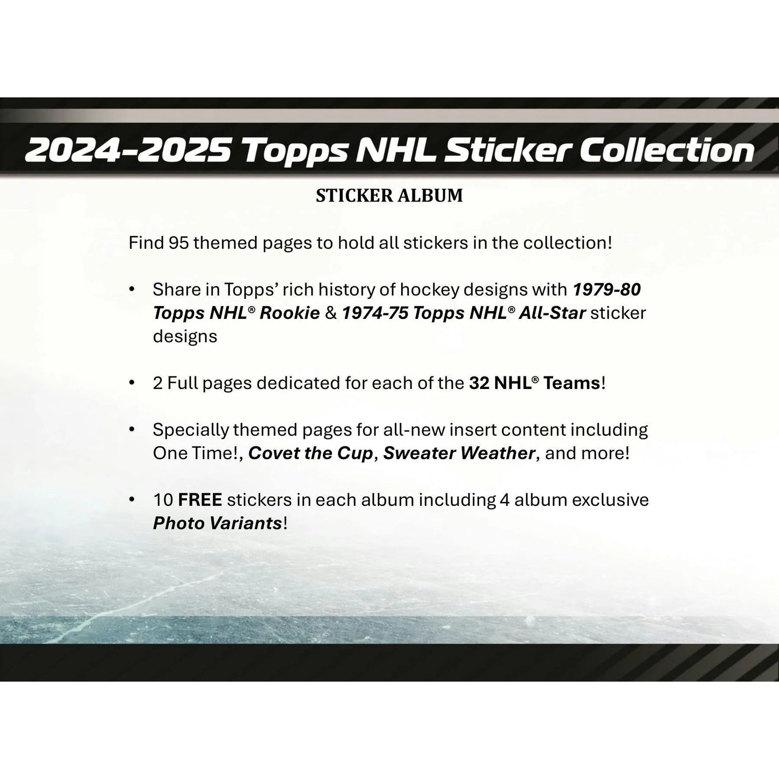 DRAFT - Just In 2024/25 Topps NHL Hockey Sticker Collection 50-Pack Box