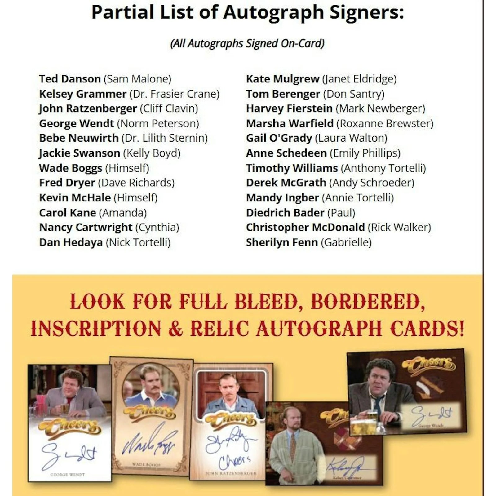 DRAFT - 2025 Rittenhouse Cheers Premiere Edition Trading Cards | Hobby 12-Box Case