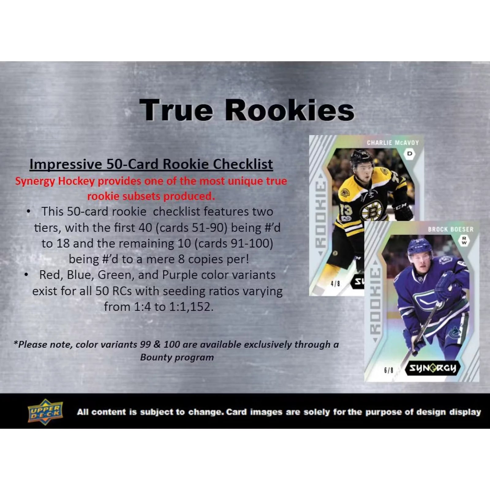 2017-18 Upper Deck Synergy Hockey Hobby Box | 15 Colored Variants (Ships Sealed Only)