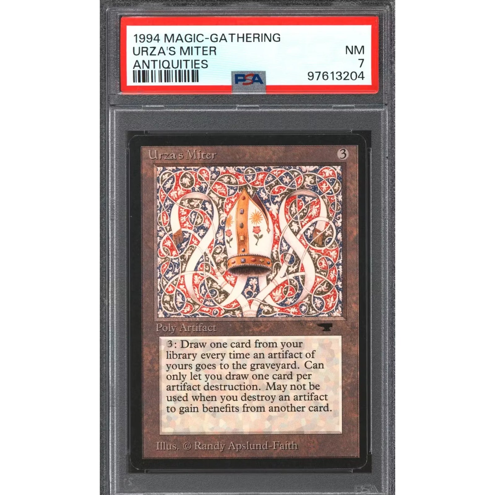 Urza's Miter Magic the Gathering Antiquities | PSA 7