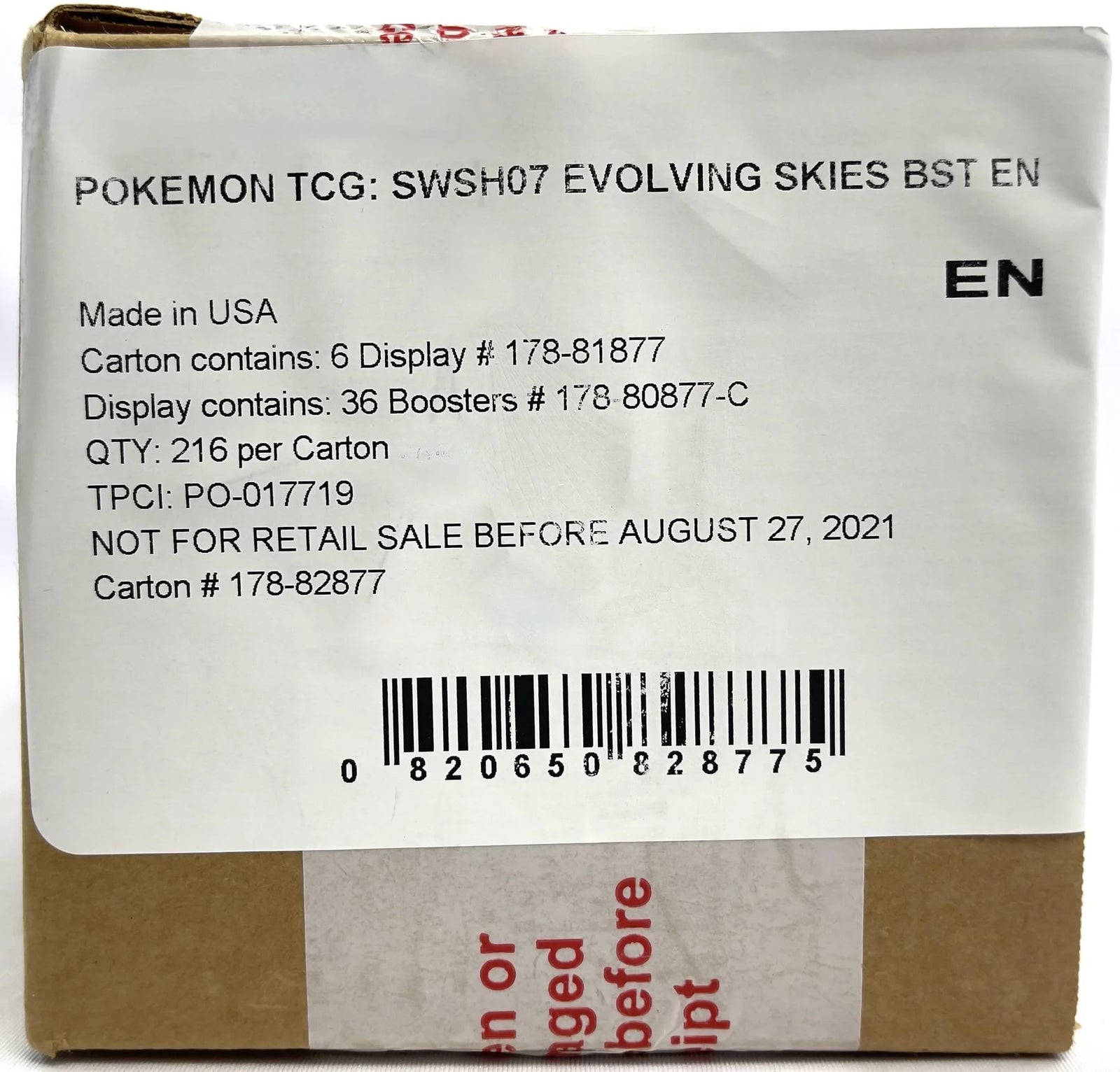 Pokemon Sword & Shield Evolving Skies 6-Box Case | Sealed (Ships Sealed Only)
