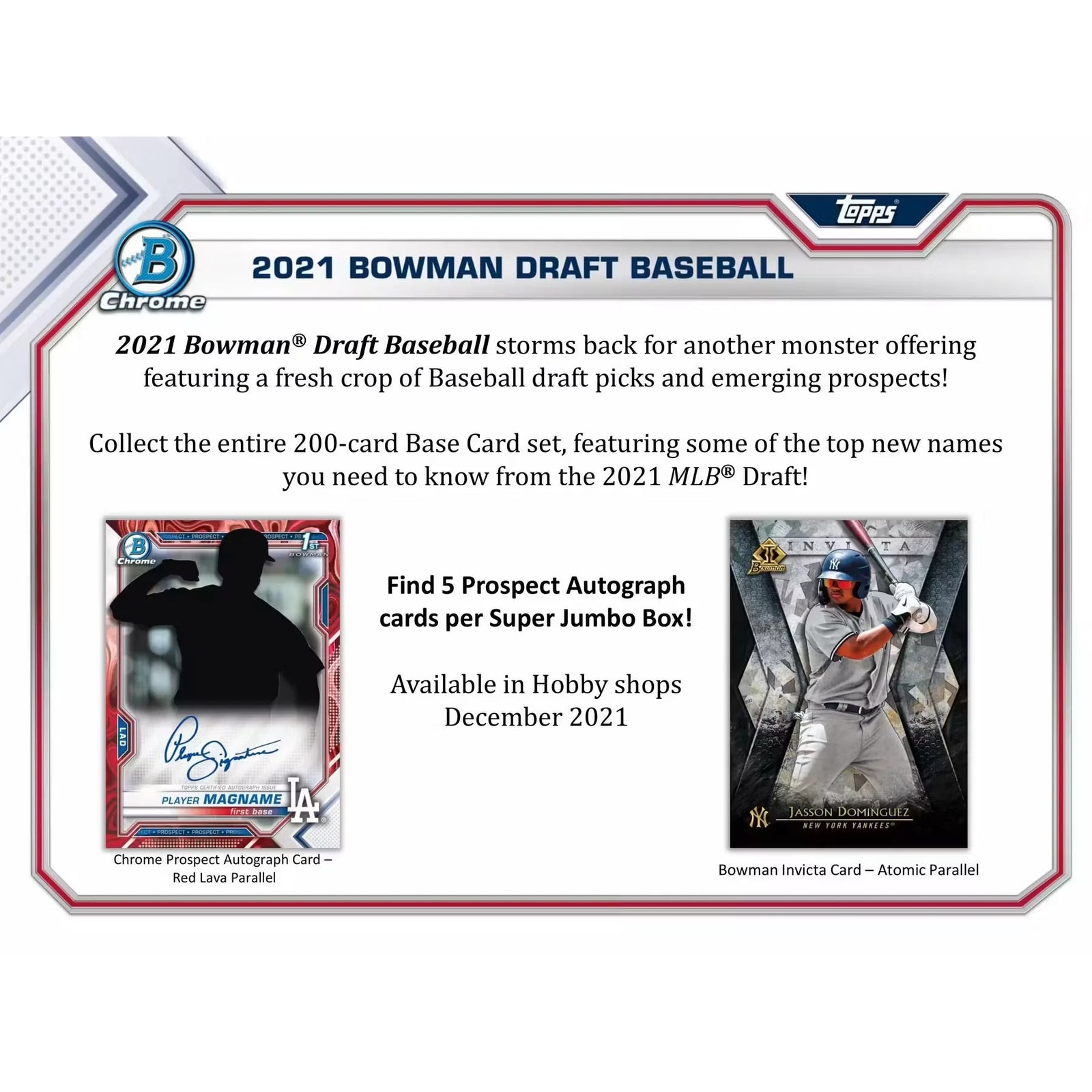 2021 Bowman Draft Baseball Hobby Super Jumbo Box