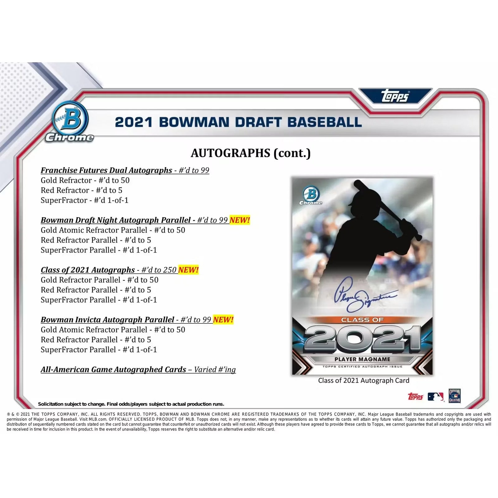 2021 Bowman Draft Baseball Hobby Super Jumbo Box