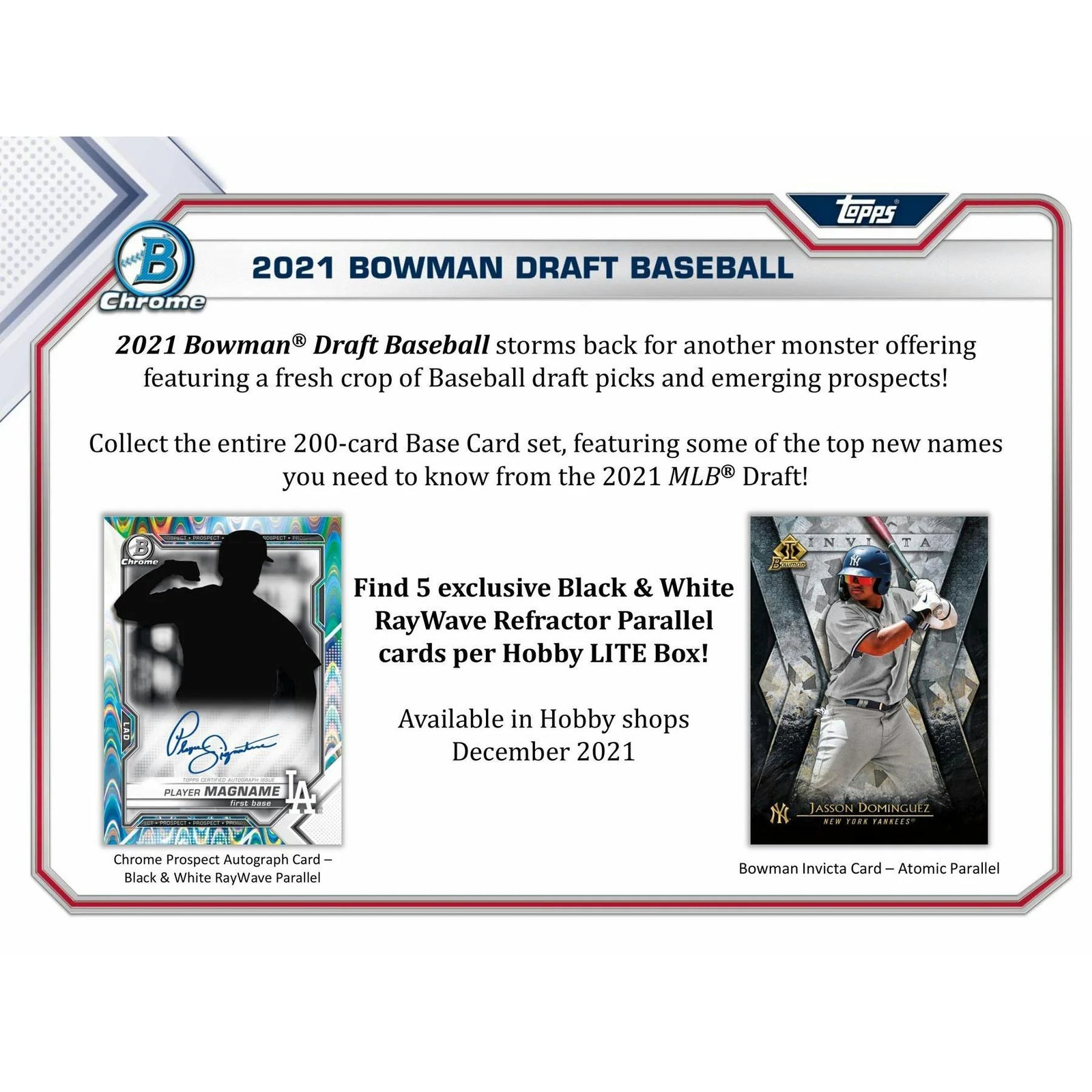 DRAFT - Just In 2021 Bowman Draft Baseball Hobby LITE Box
