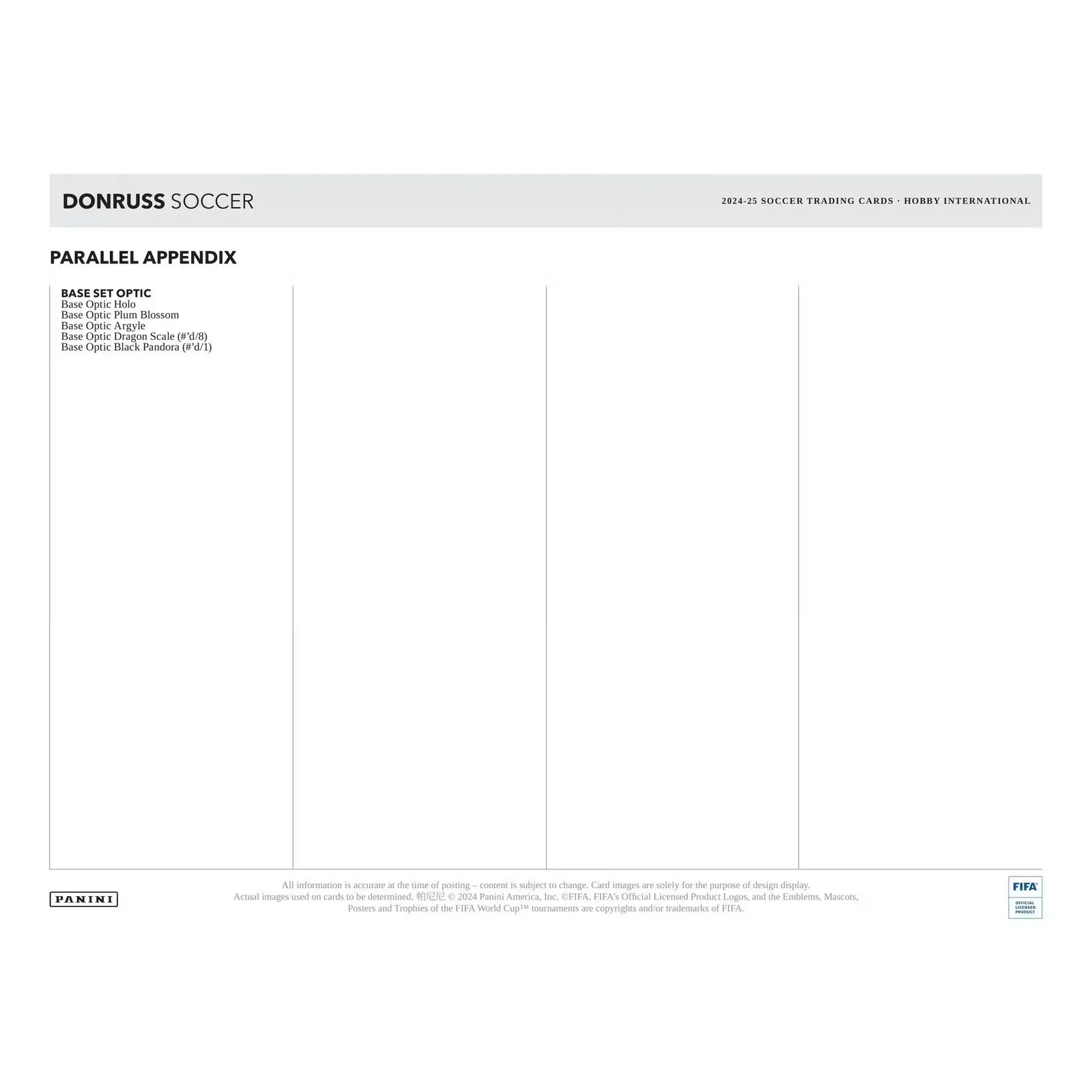 2024-25 Panini Donruss Soccer International Hobby 12-Box Case (Ships Sealed Only)
