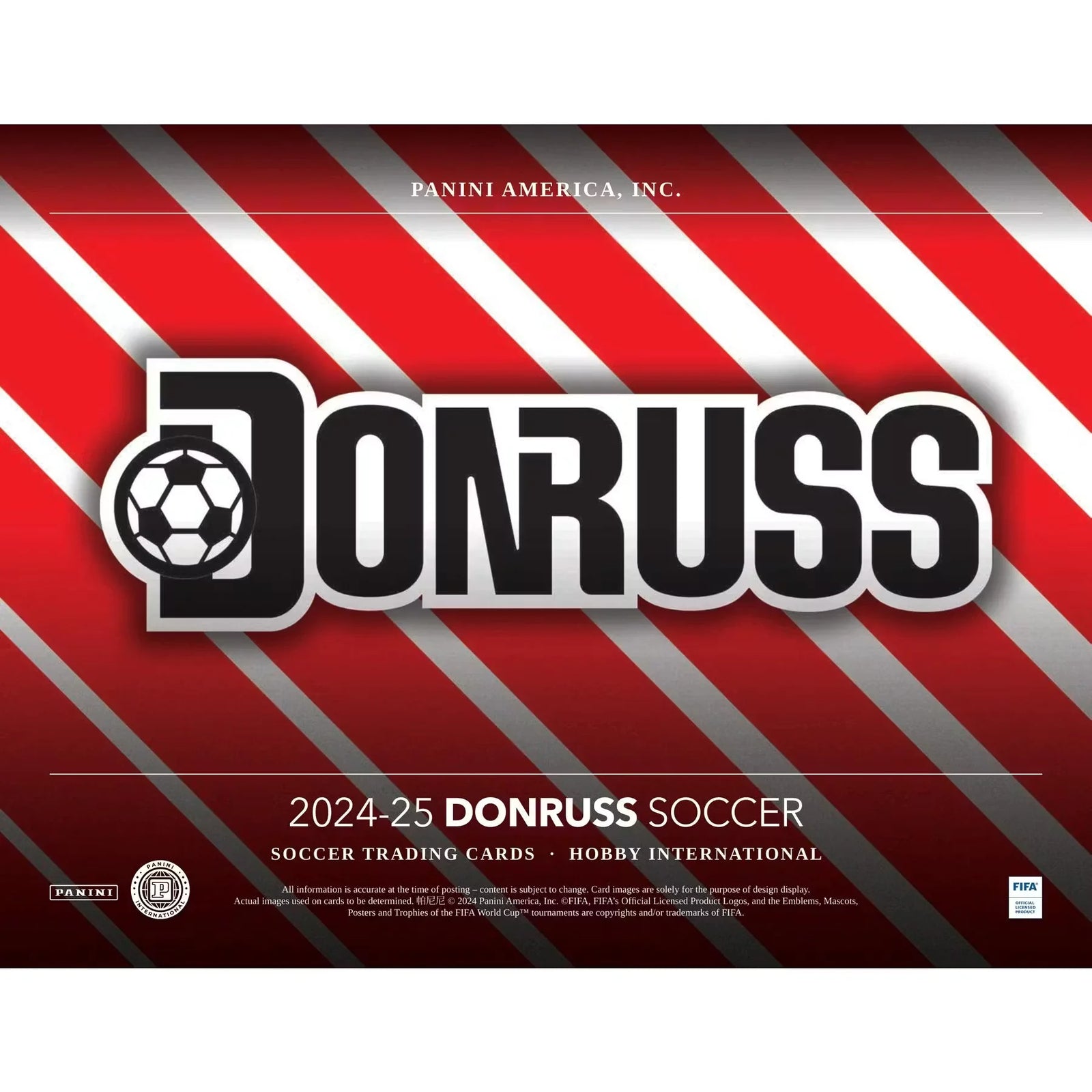 2024-25 Panini Donruss Soccer International Hobby 12-Box Case (Ships Sealed Only)