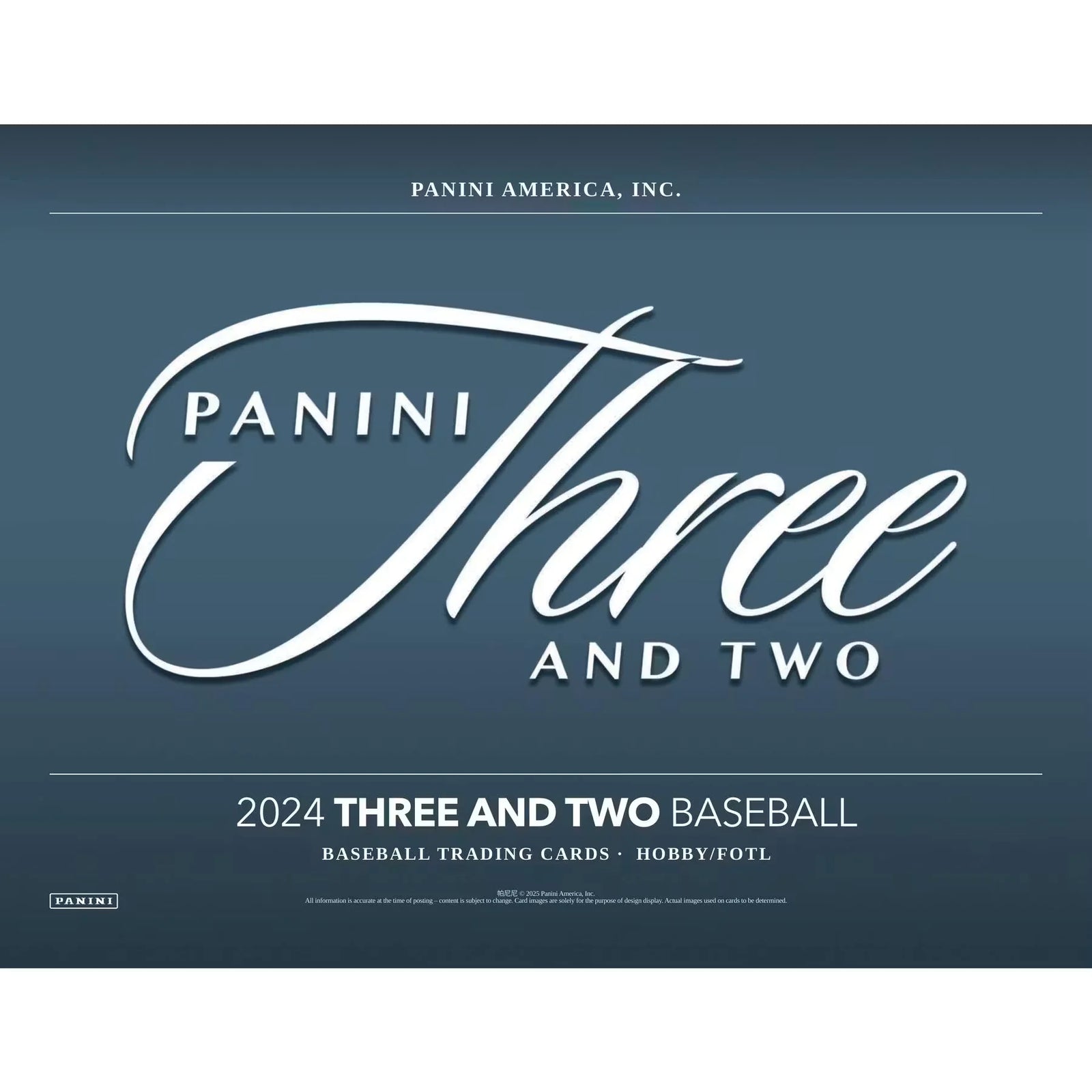 2024 Panini Three and Two Baseball Hobby Box (Ships Sealed Only)