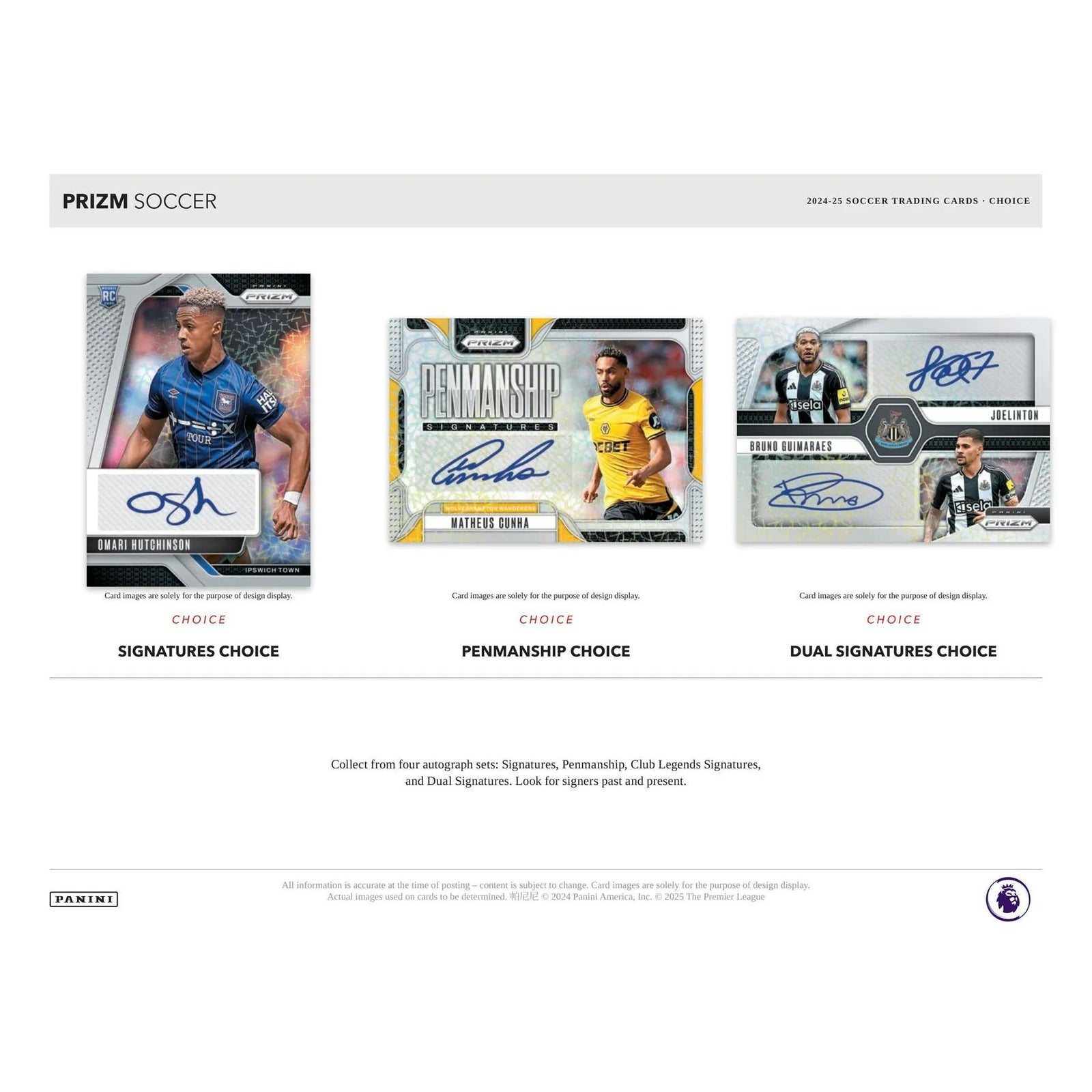 DRAFT - 2024/25 Panini Prizm Premier League Soccer Choice Box