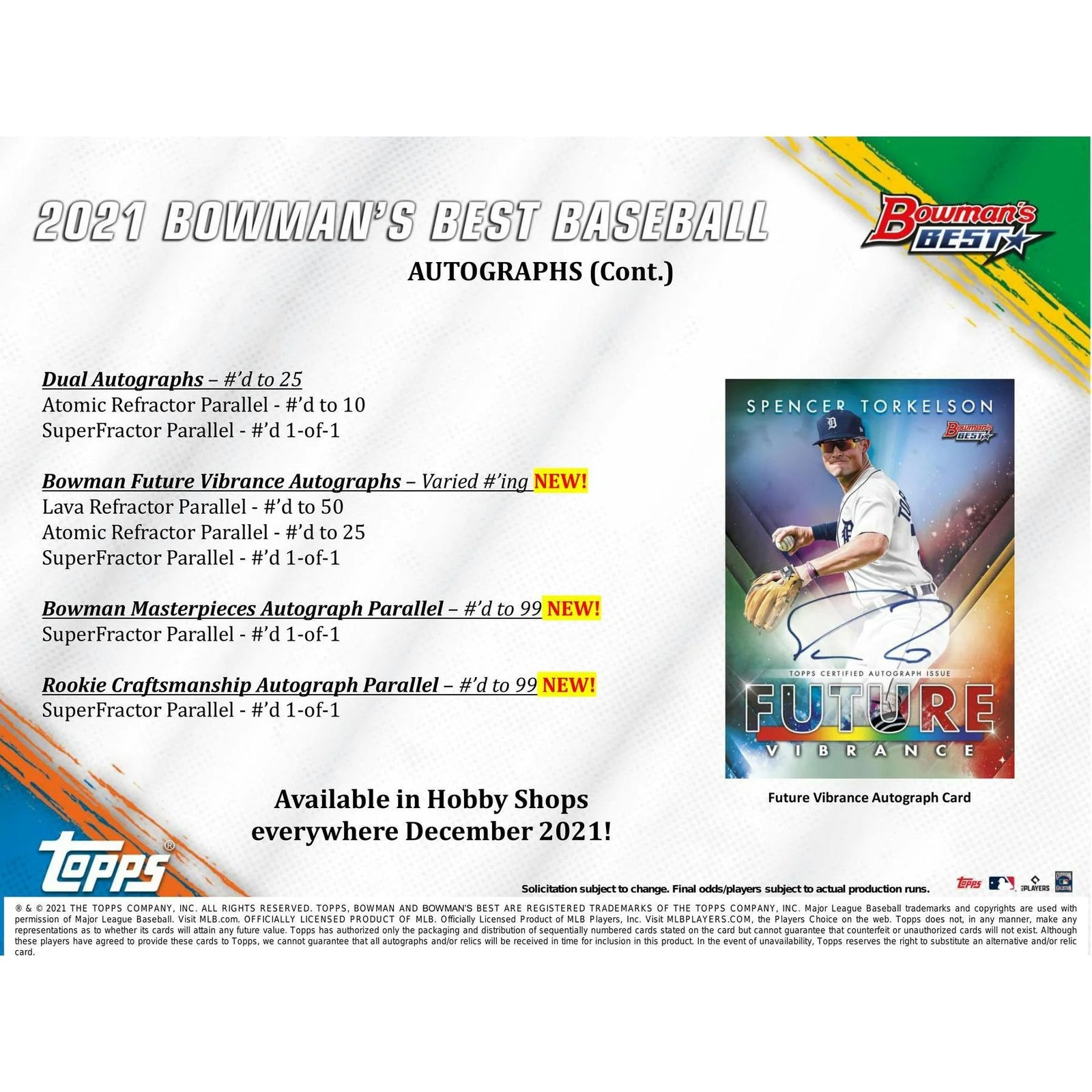 DRAFT - Just In 2021 Bowman's Best Baseball Hobby Box