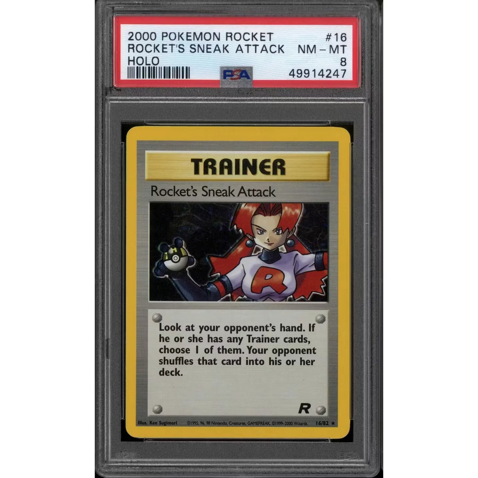 Pokemon Team Rocket Rocket's Sneak Attack 16/82 | PSA 8