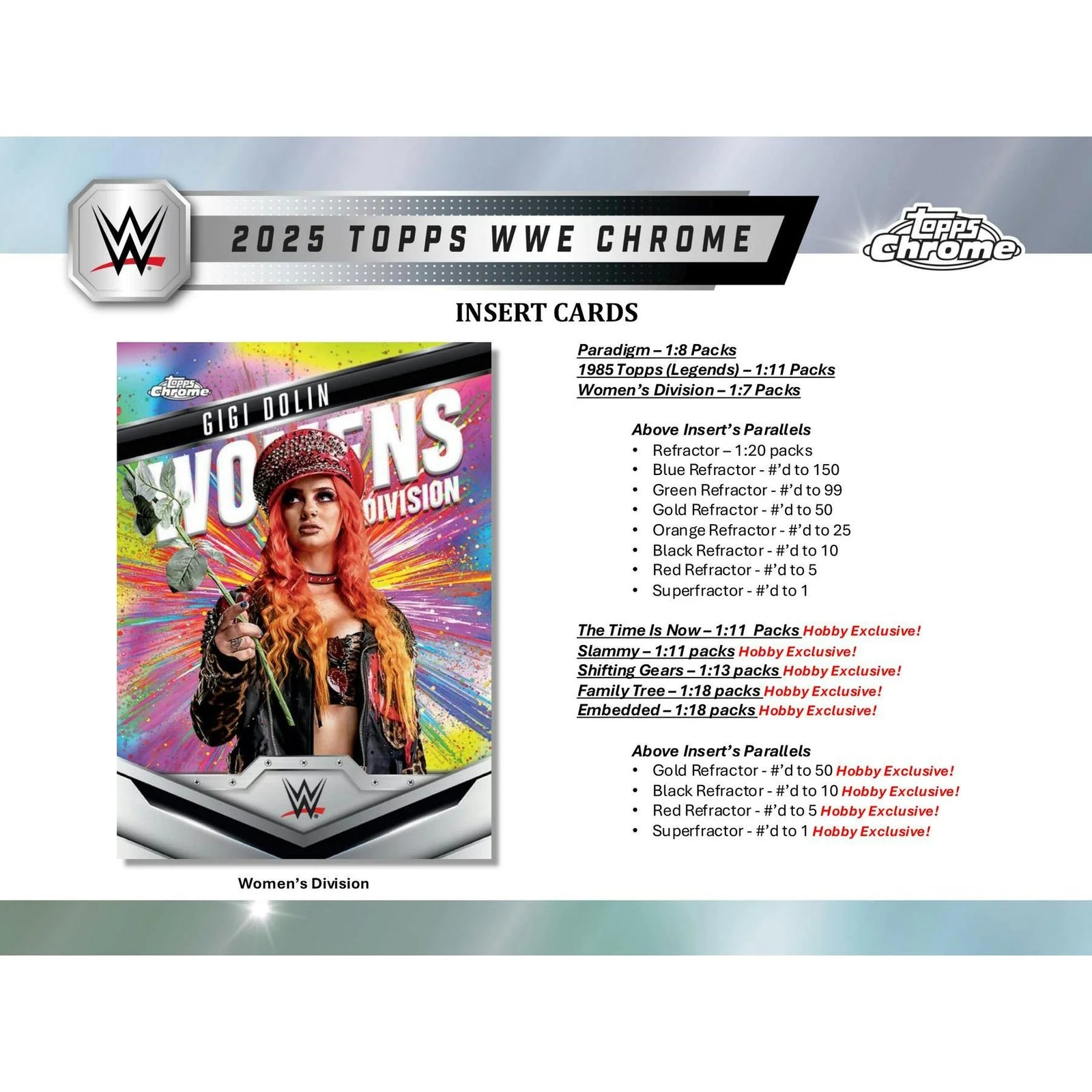 DRAFT - 2025 Topps Chrome WWE Wrestling Hobby Box | BV3C0O3CN9