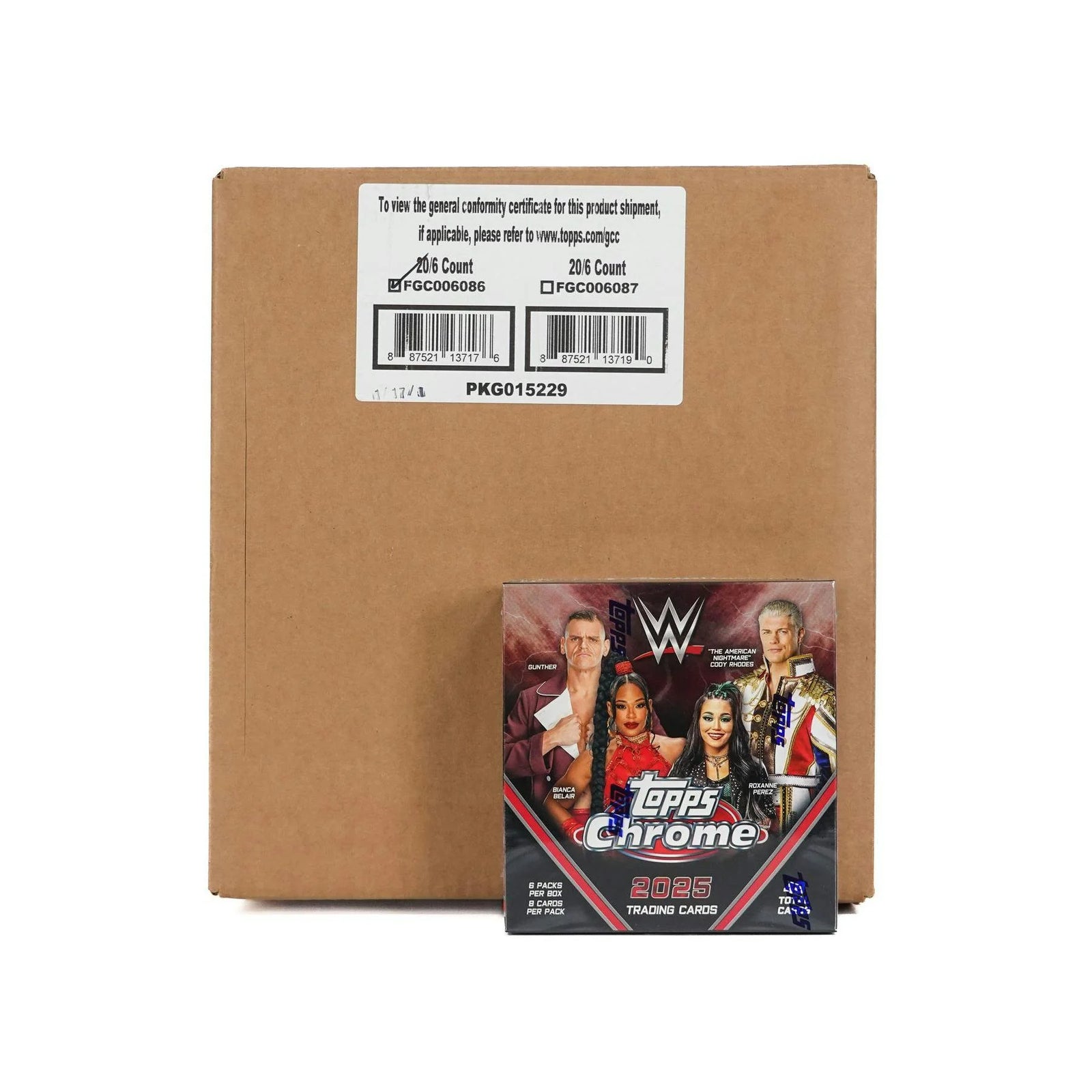 DRAFT - 2025 Topps Chrome WWE Wrestling Mega 20-Box Case | BV3C0STA96