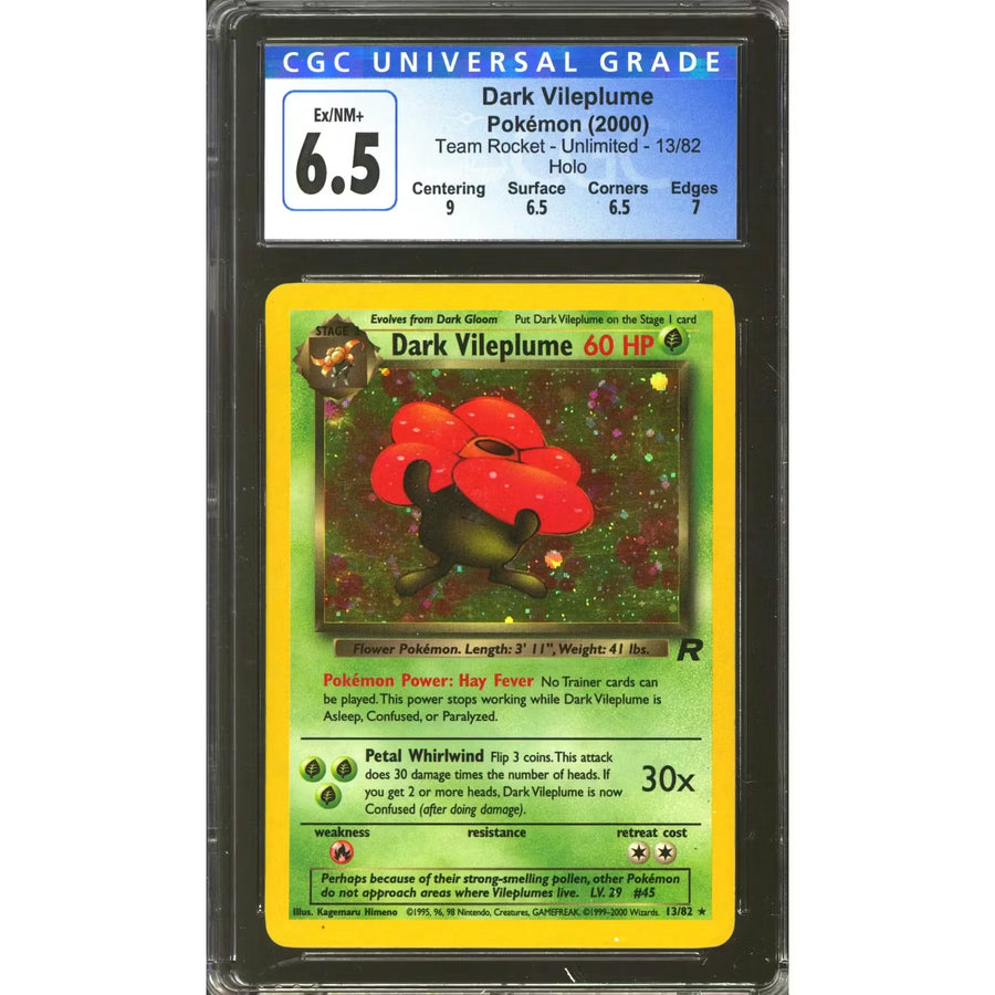 Pokemon Dark Vileplume 13/82 | Team Rocket CGC 6.5