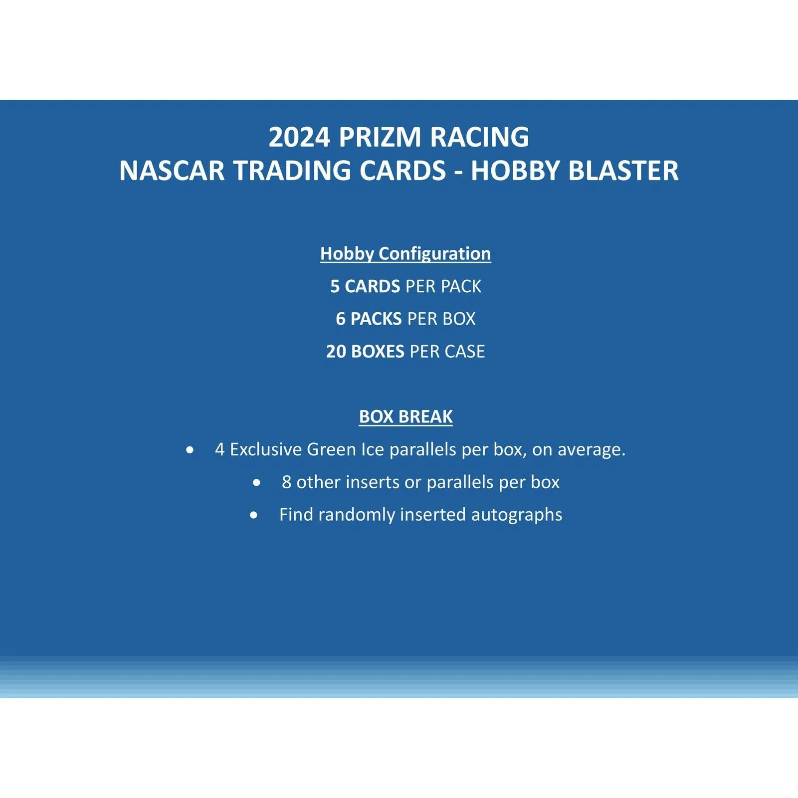 DRAFT - 2024 Panini Prizm NASCAR Racing Blaster | 20-Box Hobby Case