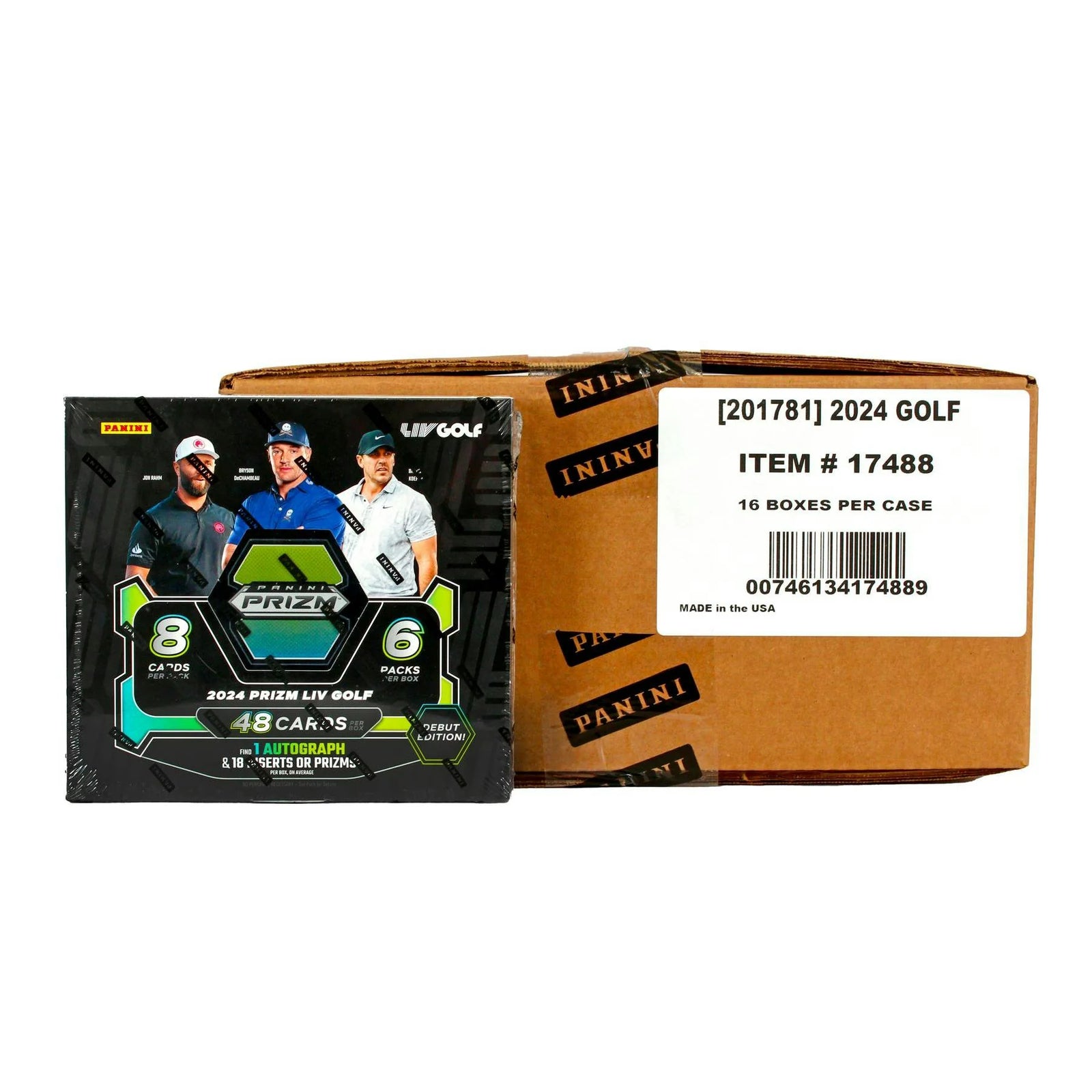DRAFT - 2024 Panini Prizm LIV Golf Hobby 16-Box Case | SKU BV3D136T54